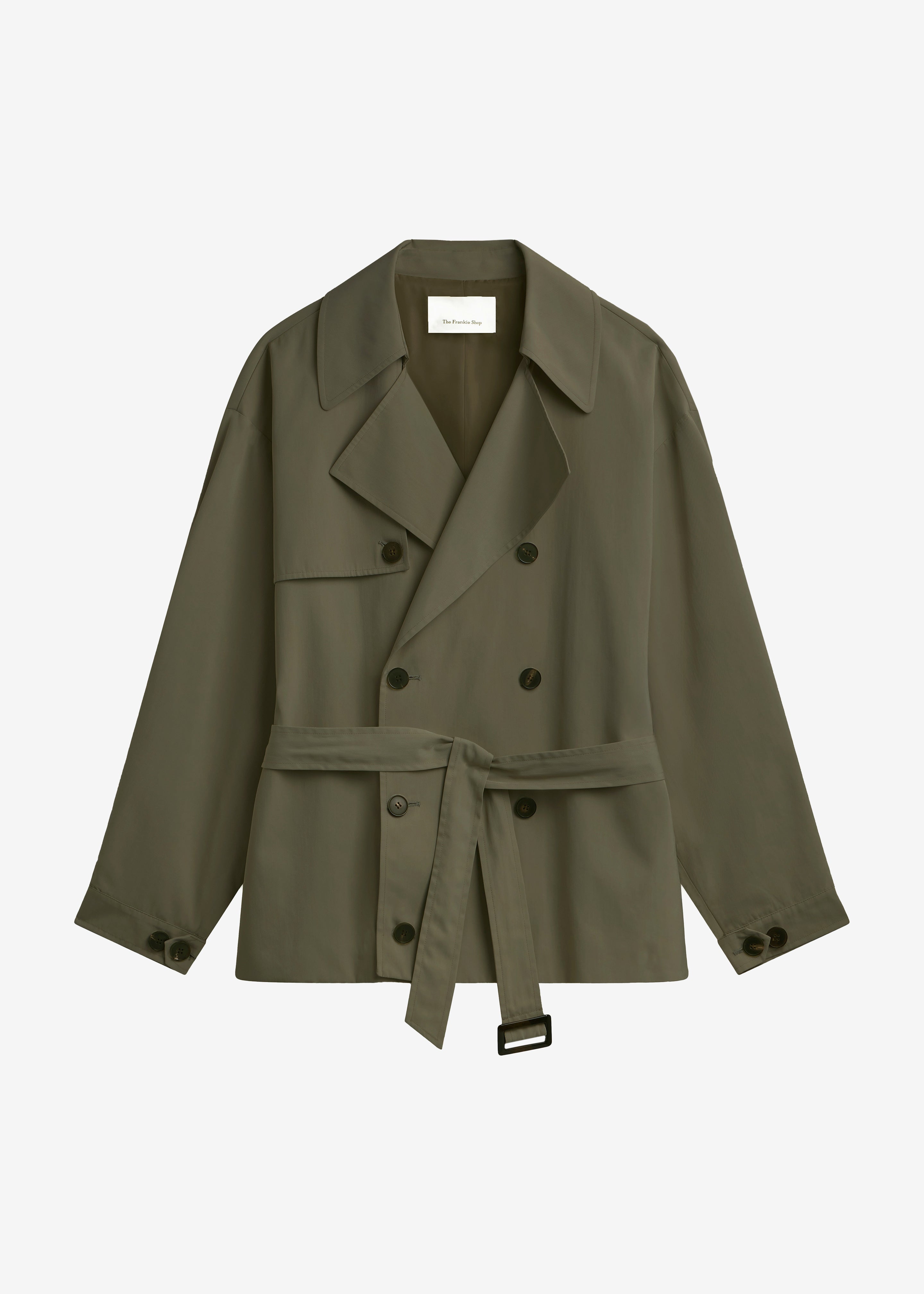 Mavis Oversized Short Trench - Khaki - 7