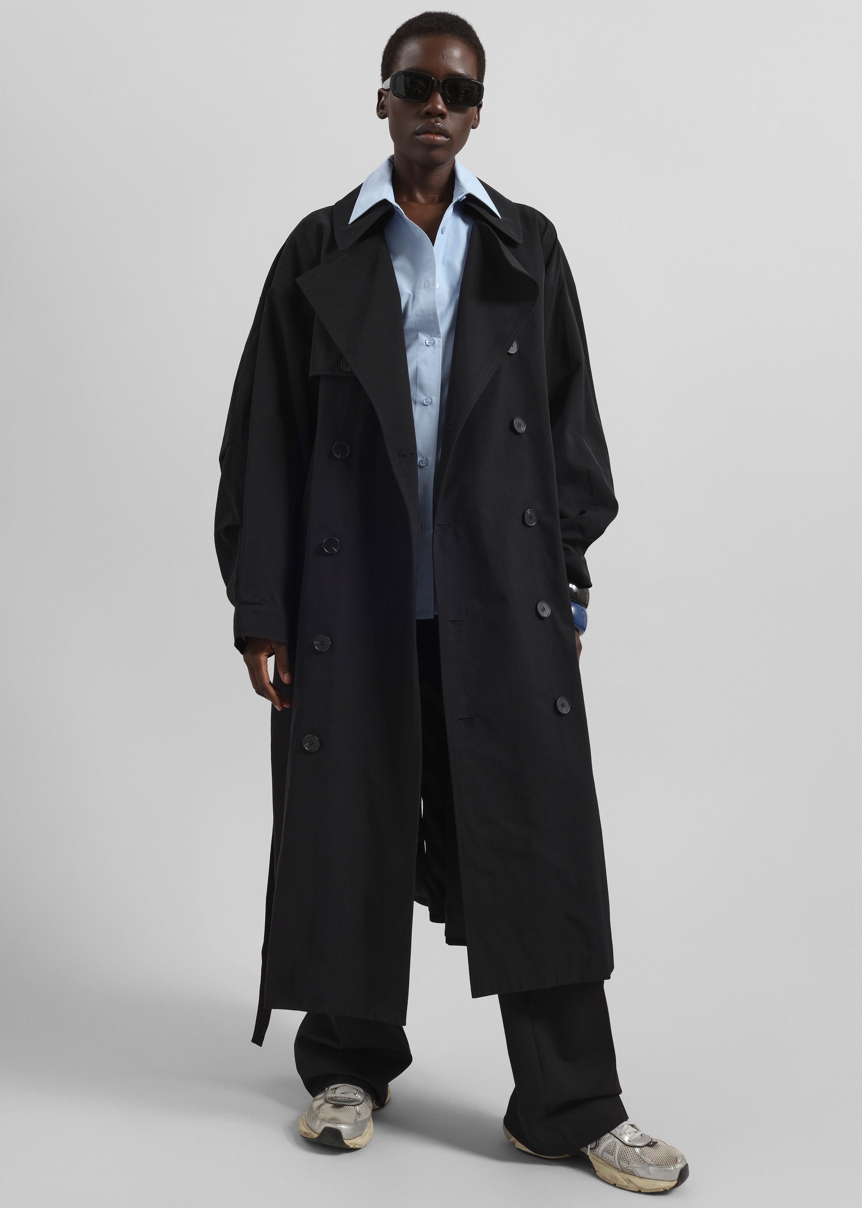 Mavis Oversized Trench - Black - 1