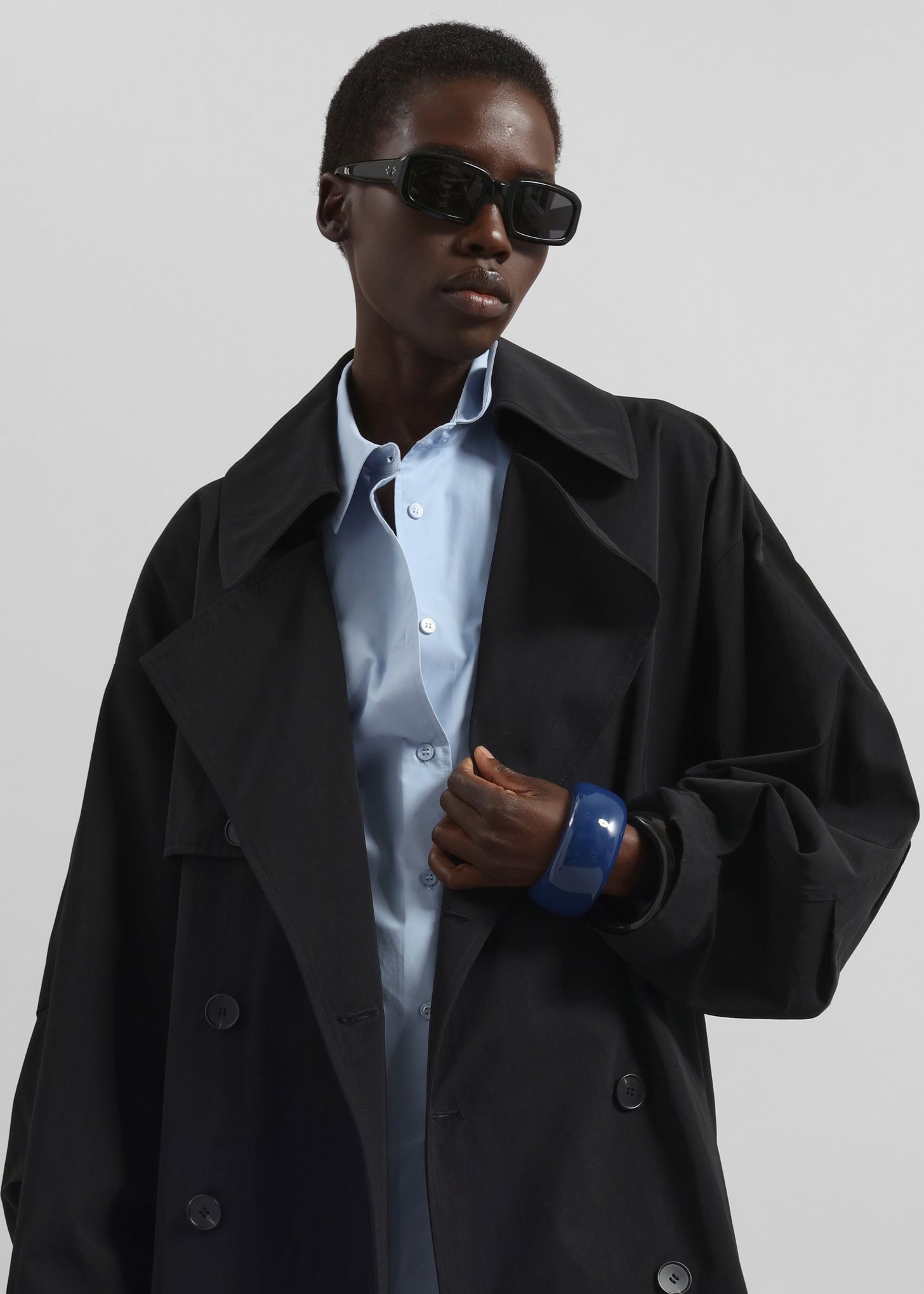 Mavis Oversized Trench - Black - 3