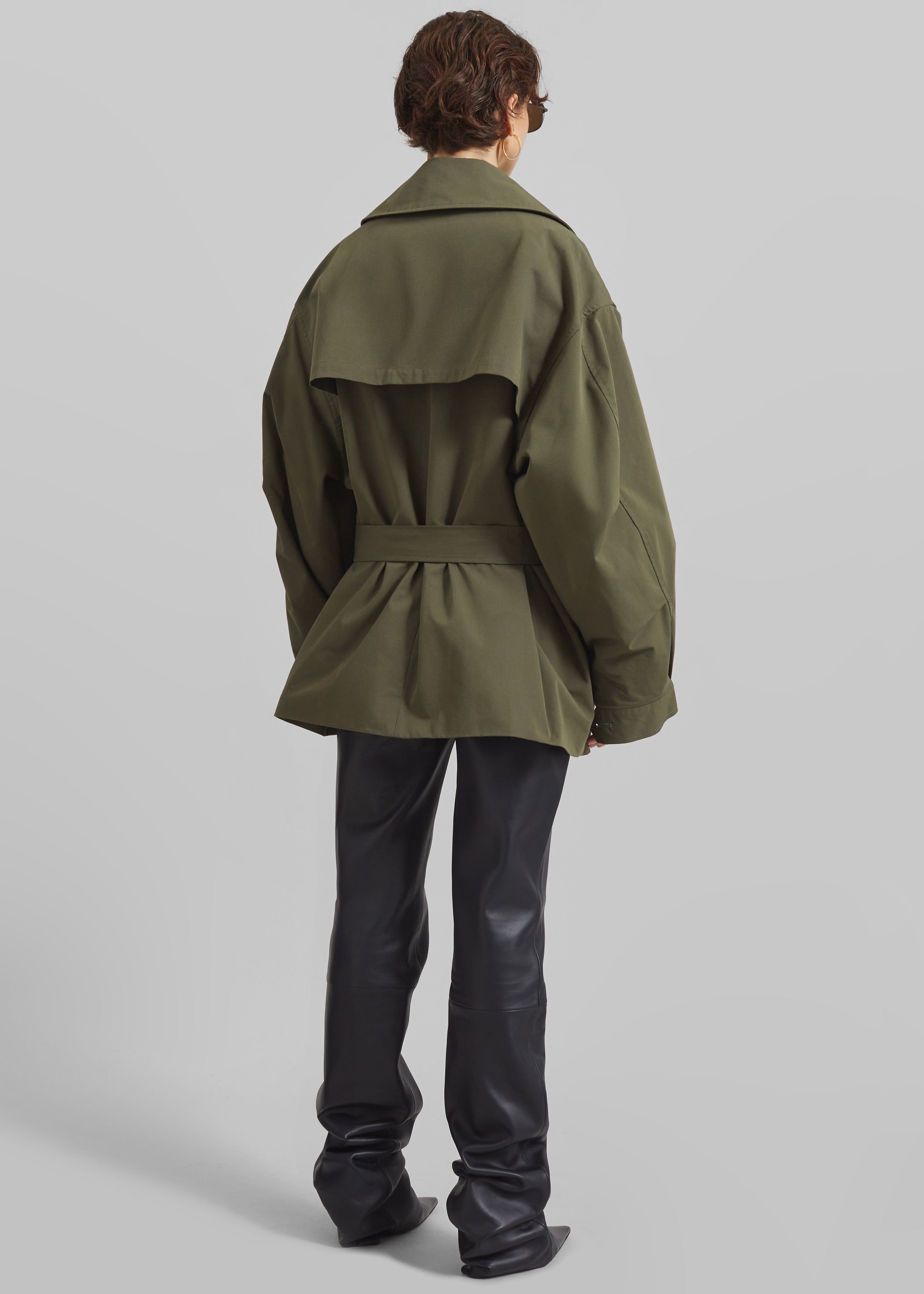 Mavis Oversized Short Trench - Khaki - 6