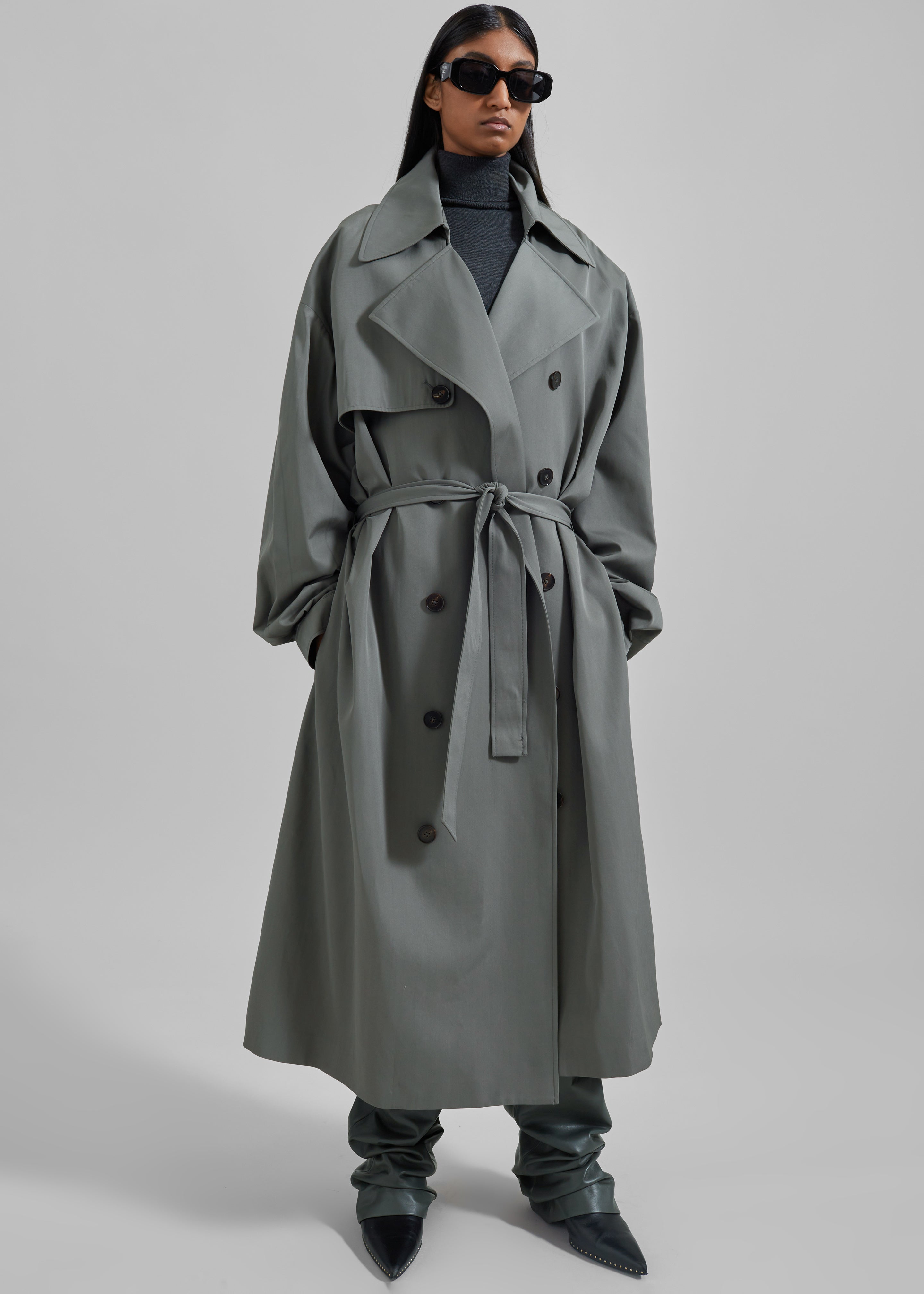 Mavis Oversized Trench - Grey - 9