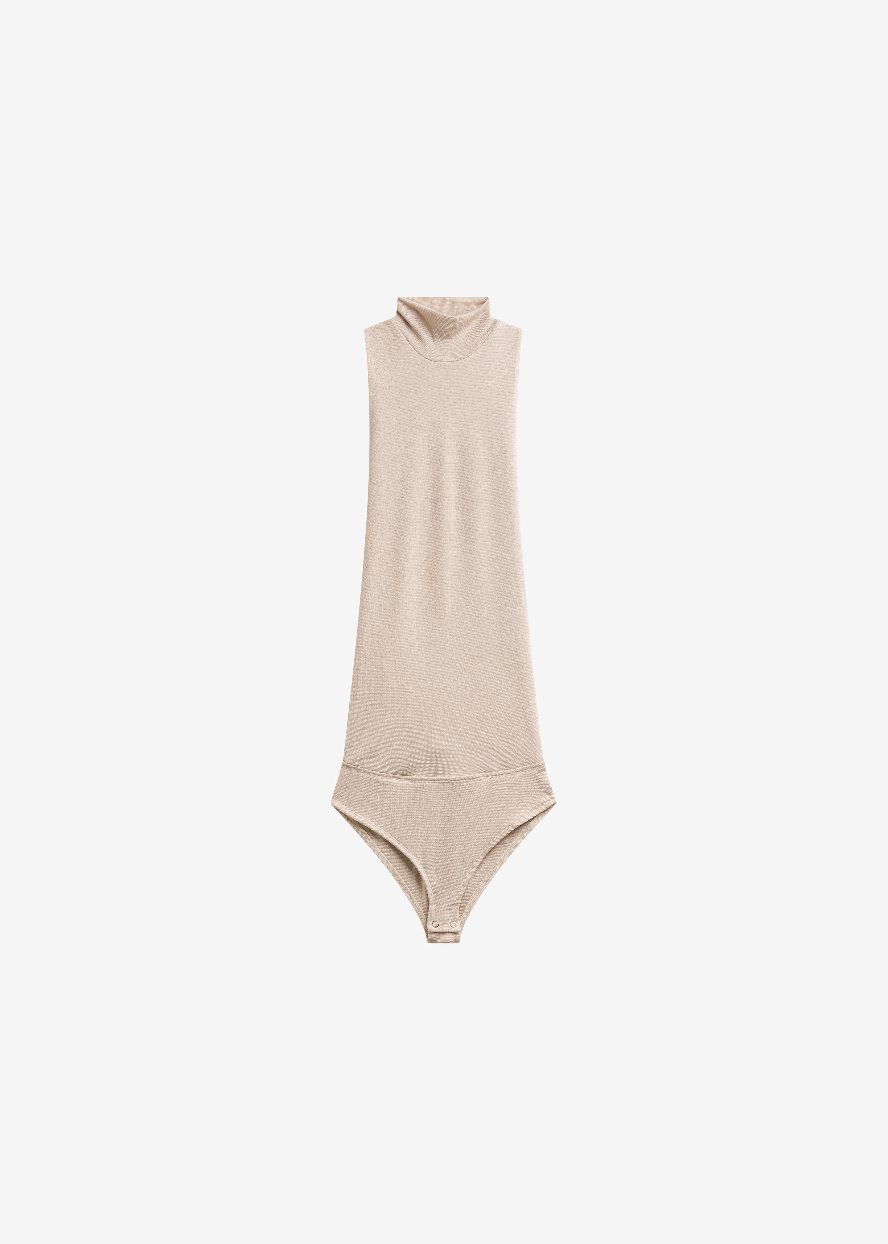 Maxen Mock Neck Bodysuit - Beige - 9