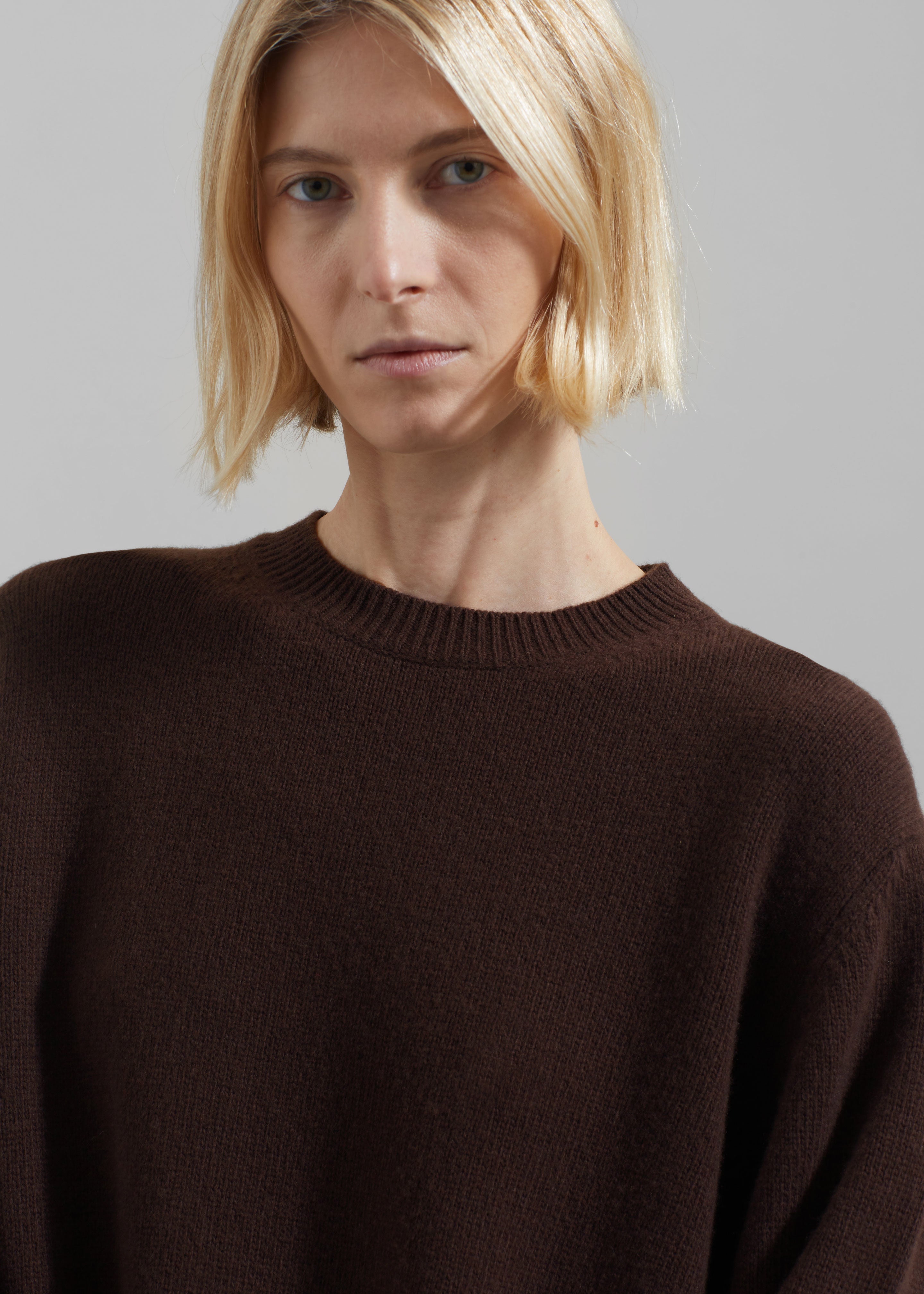 Maxime Knit Sweater Dress - Brown - 4