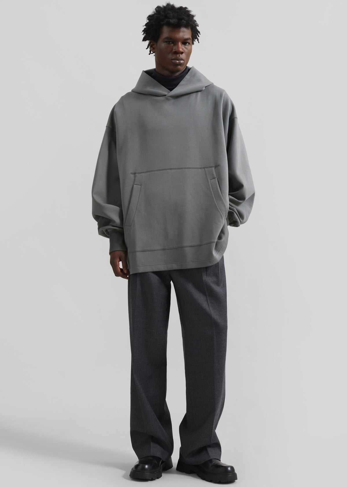 Melbo Oversized Hoodie - Grey - 3