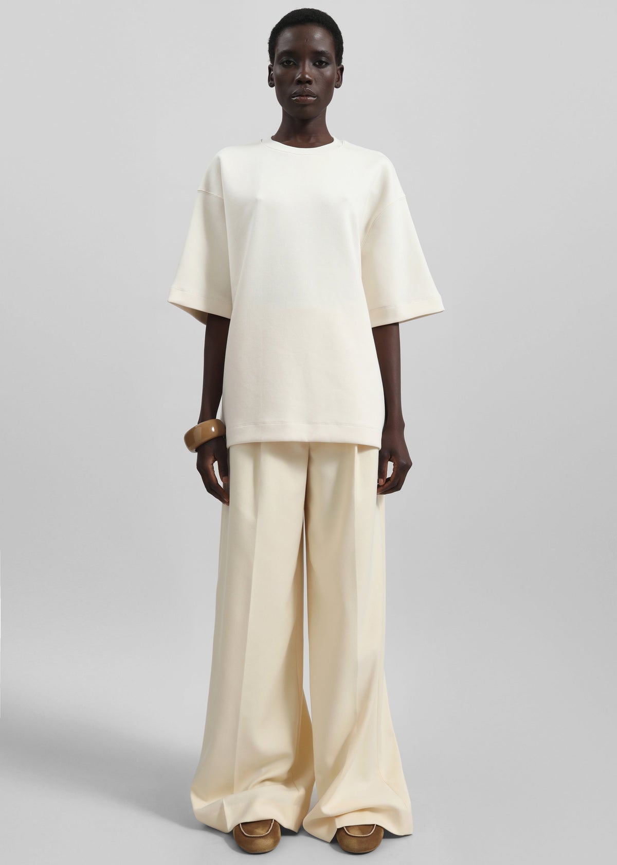 Melor Oversized T-Shirt - Cream - 4
