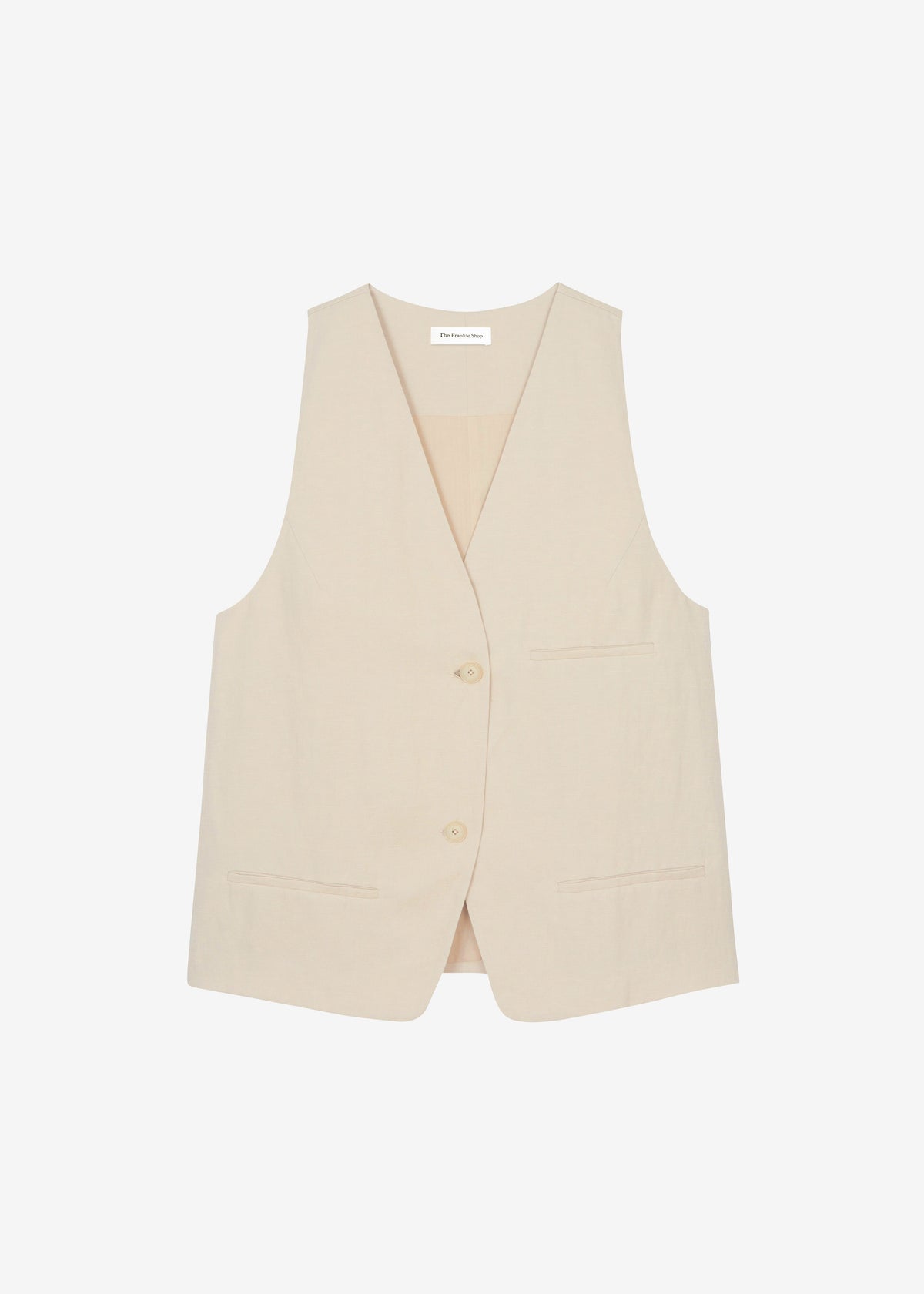Melrose Linen Vest - Cement - 10