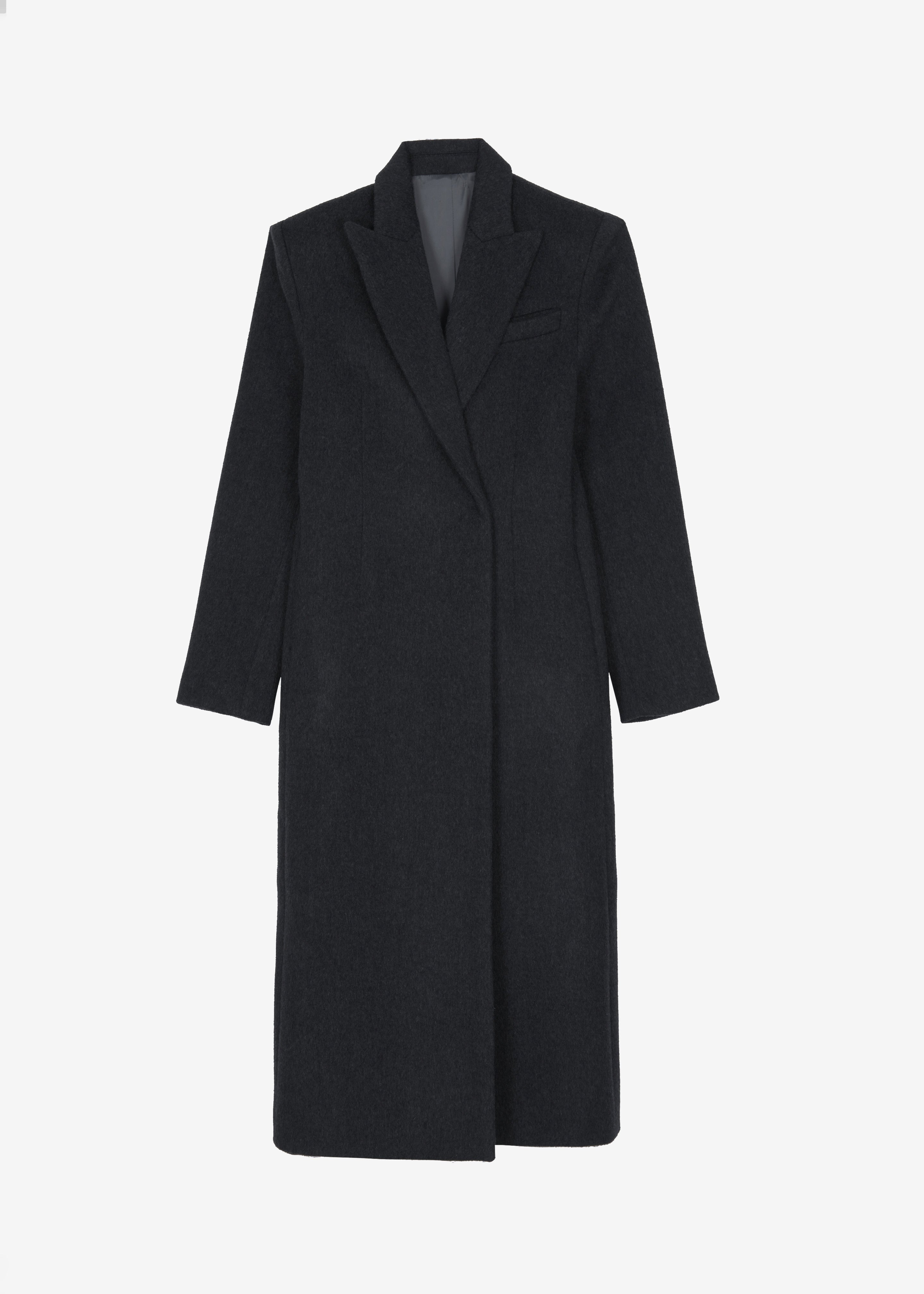 Melva Long Coat - Charcoal - 11