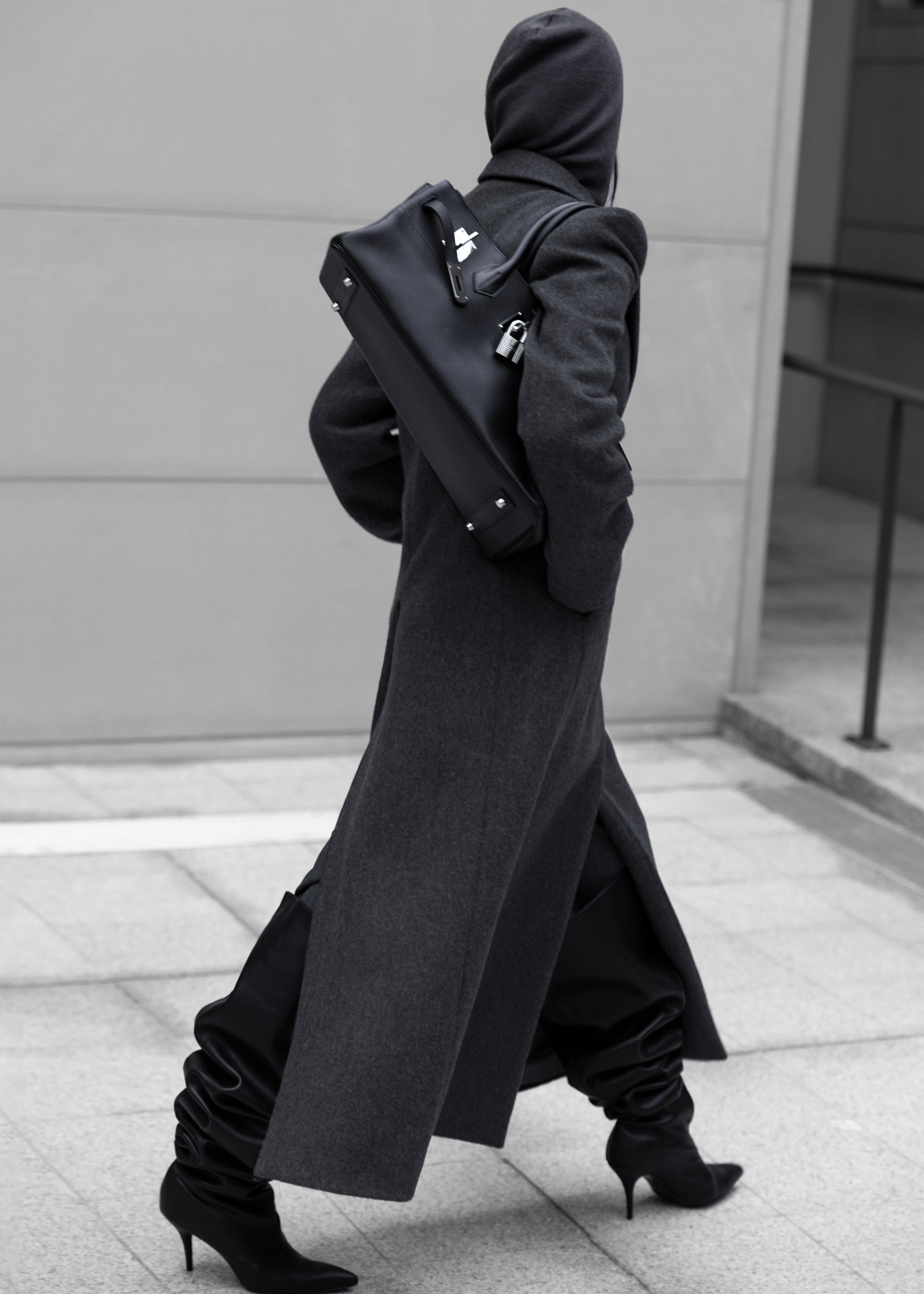 Melva Long Coat - Charcoal - 10