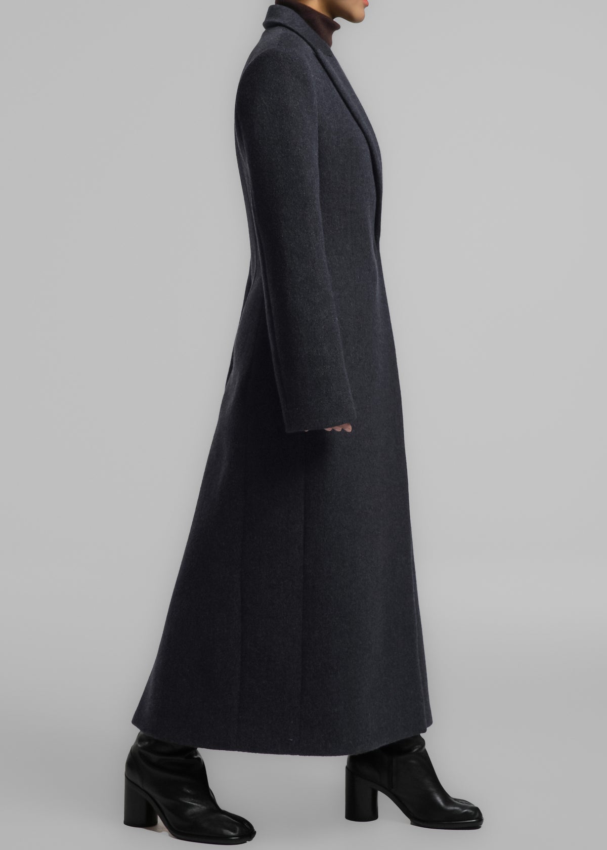 Melva Long Coat - Charcoal - 7