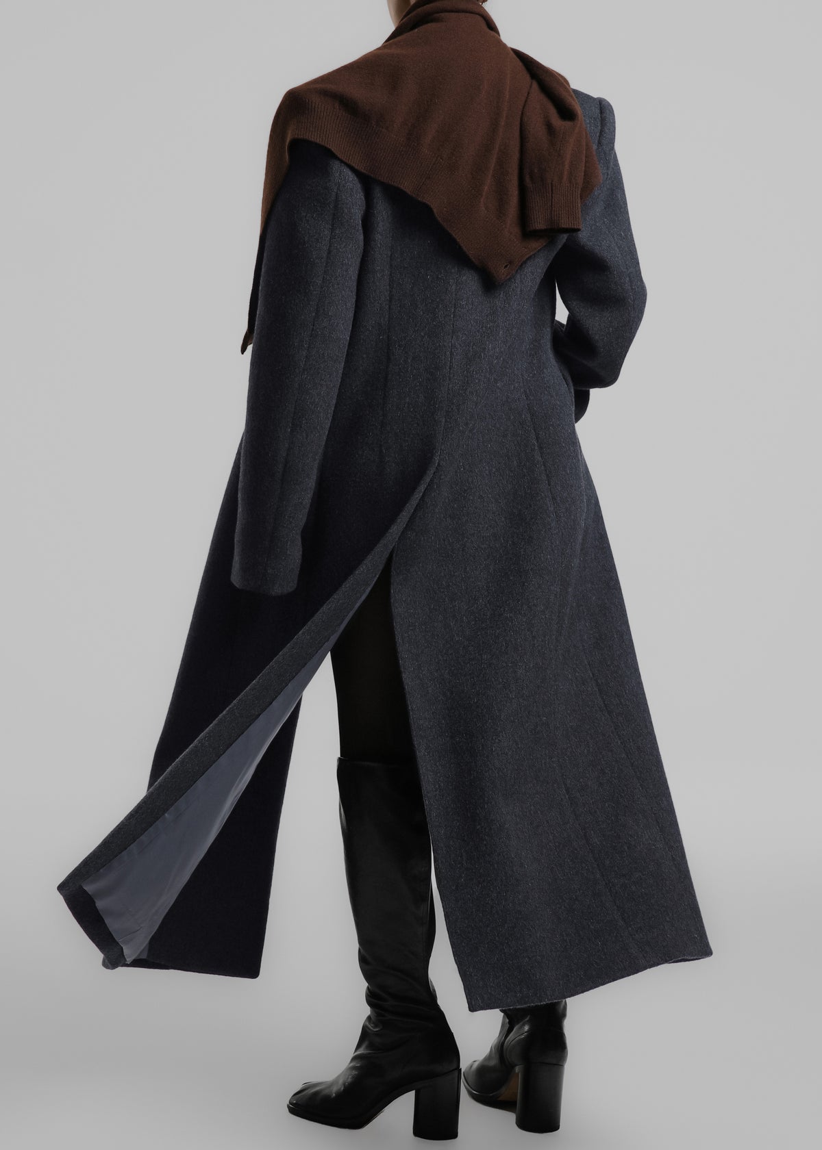 Melva Long Coat - Charcoal - 9