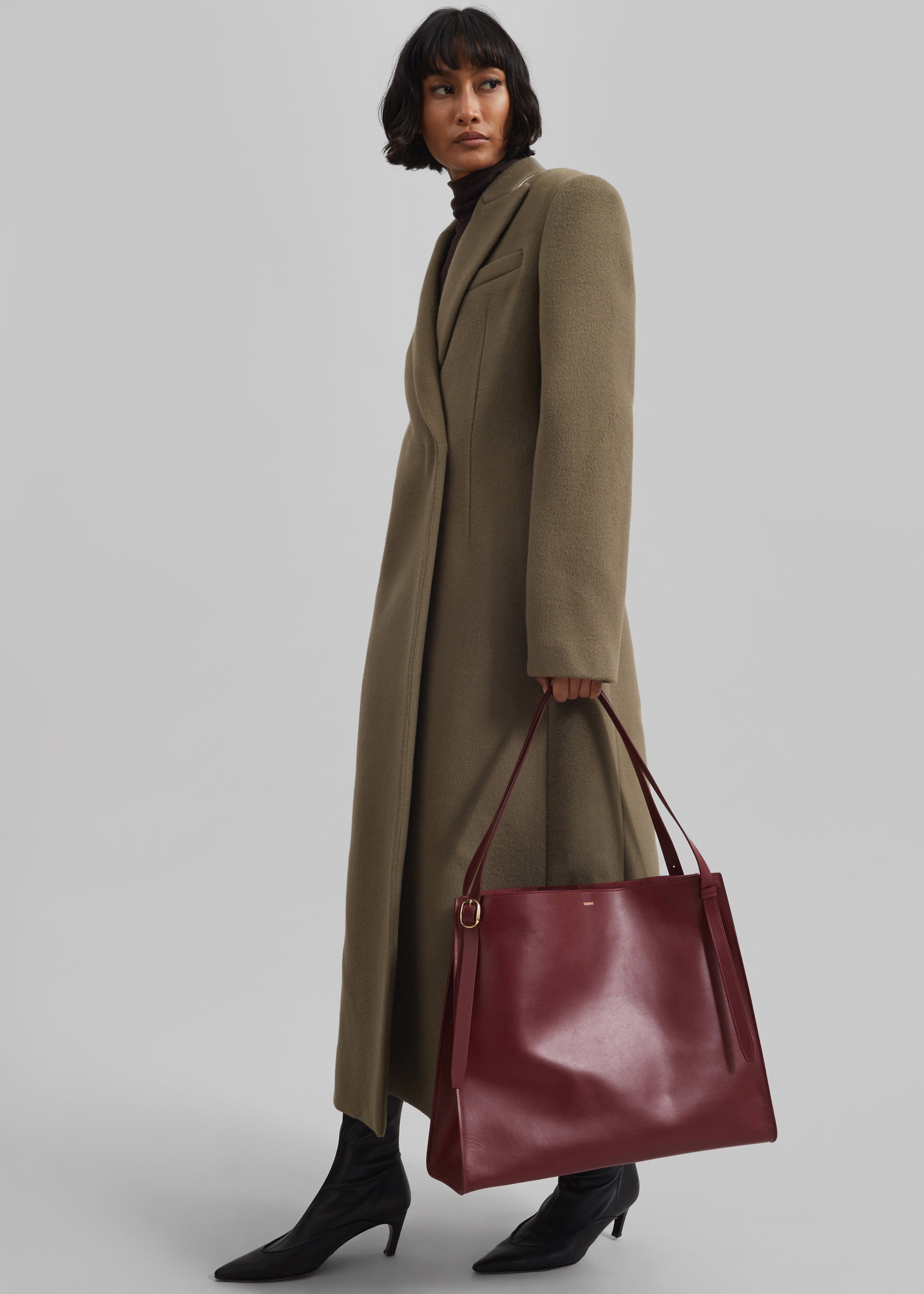 Melva Long Coat - Taupe - 5