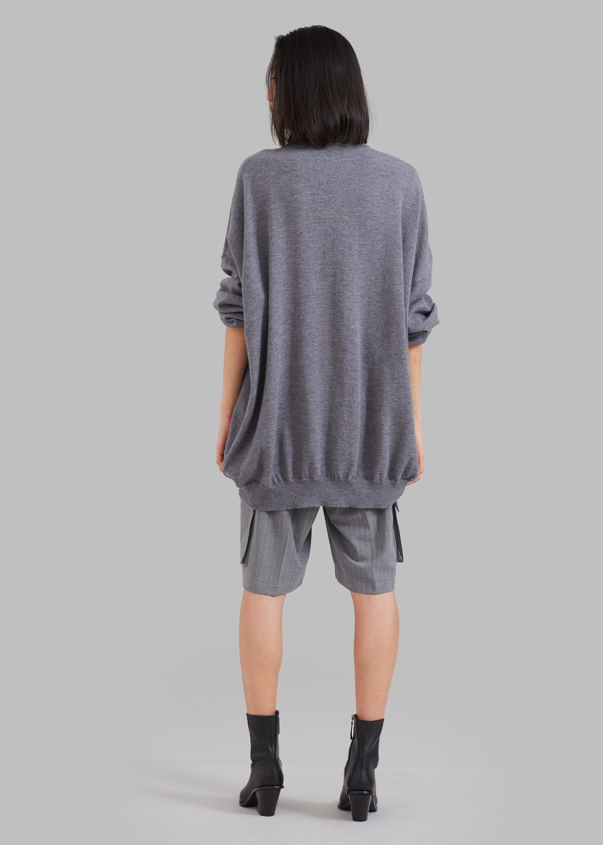 Meriel Wool Polo Sweater - Grey - 9