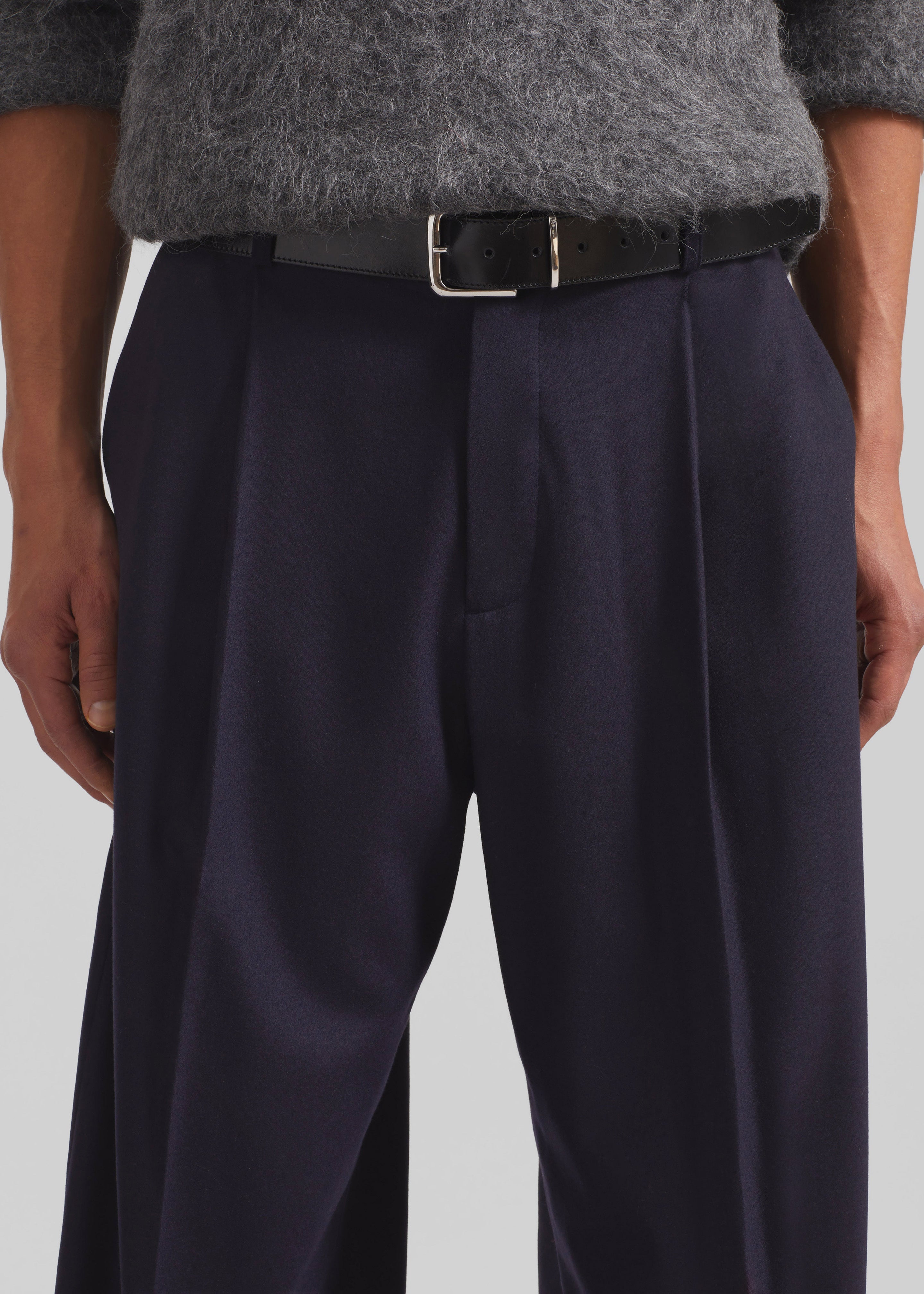 Milton Flannel Trousers - Navy - 3