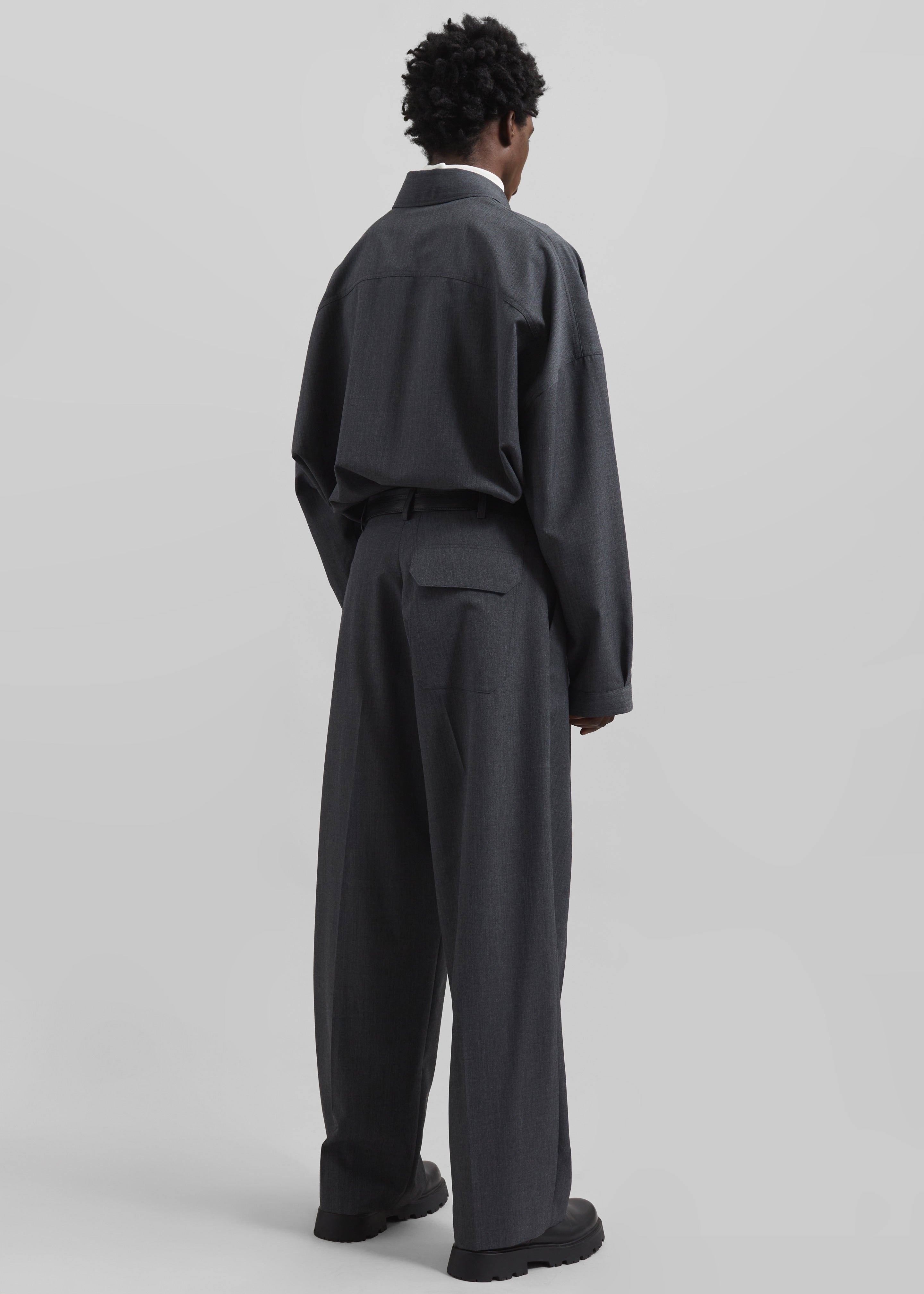 Milton Wool Blend Trousers - Dark Grey - 6