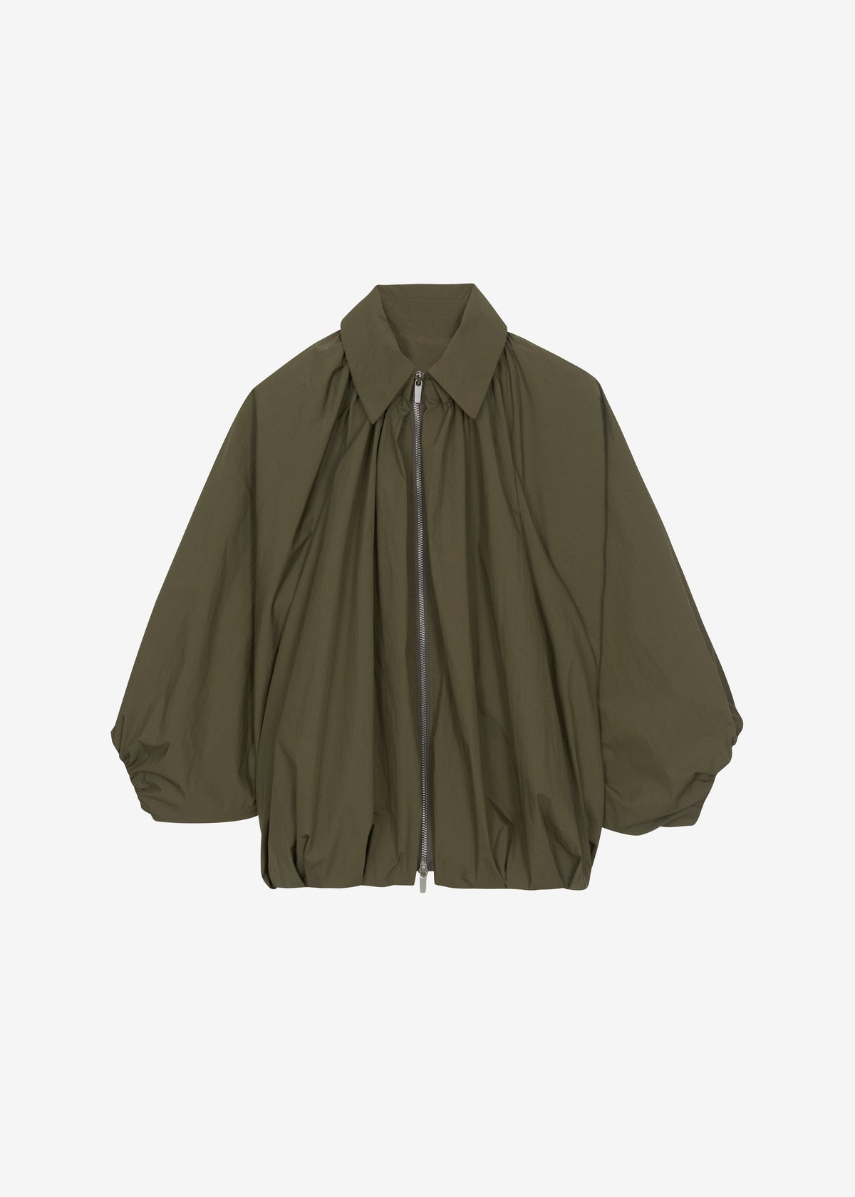Murray Batwing Sleeve Balloon Jacket - Olive Brown - 11