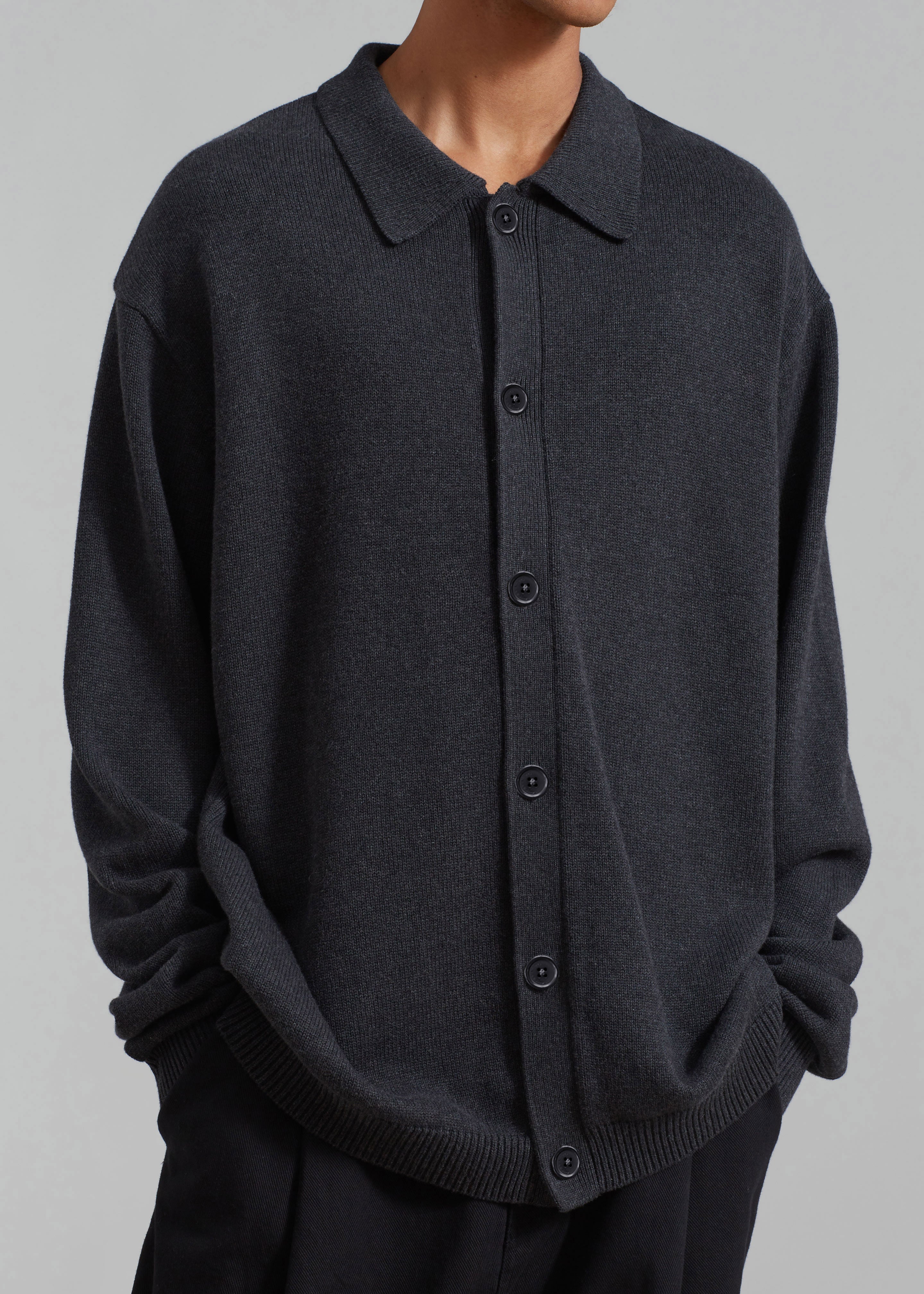 Myles Cardigan - Charcoal - 4