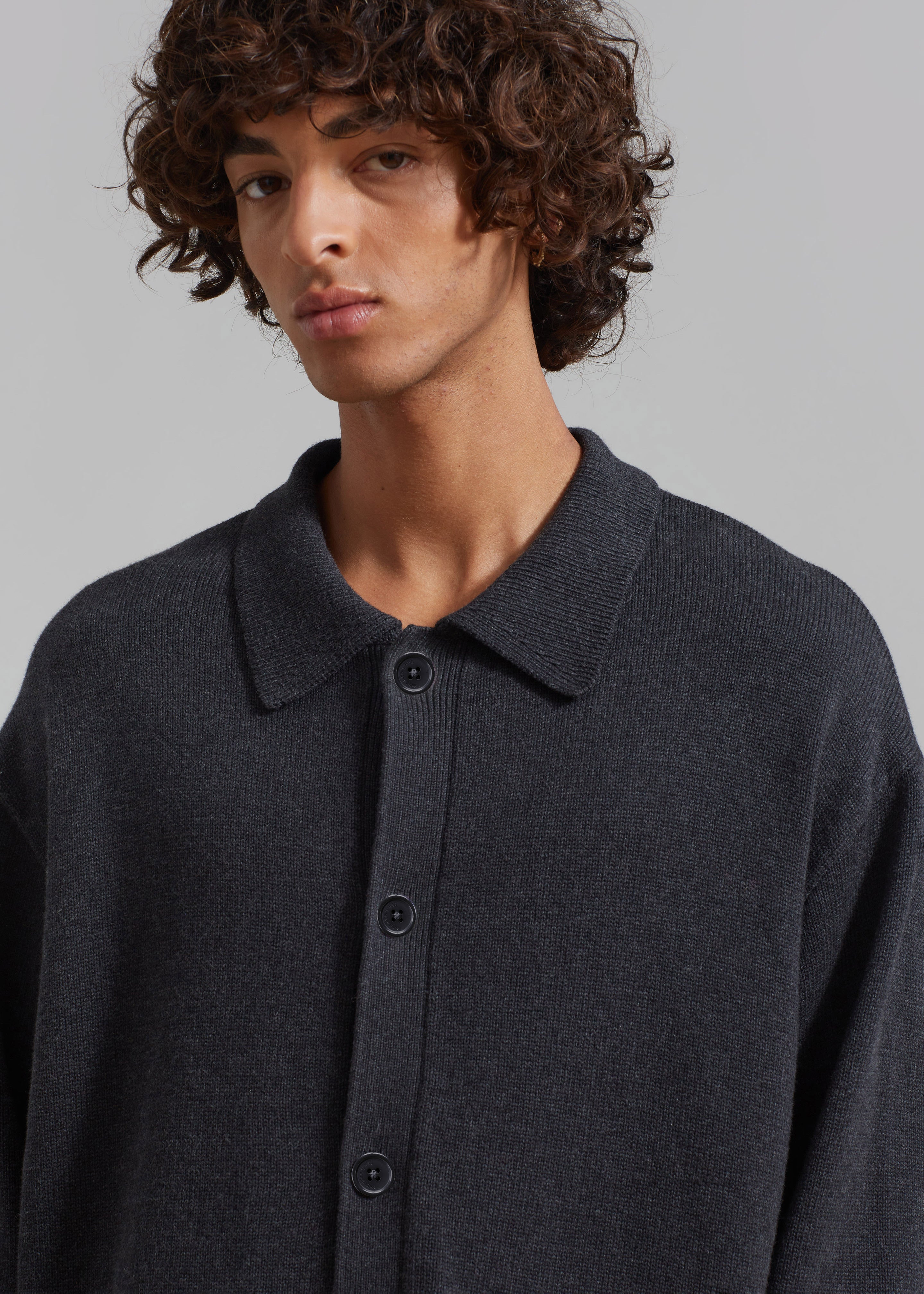Myles Cardigan - Charcoal - 3