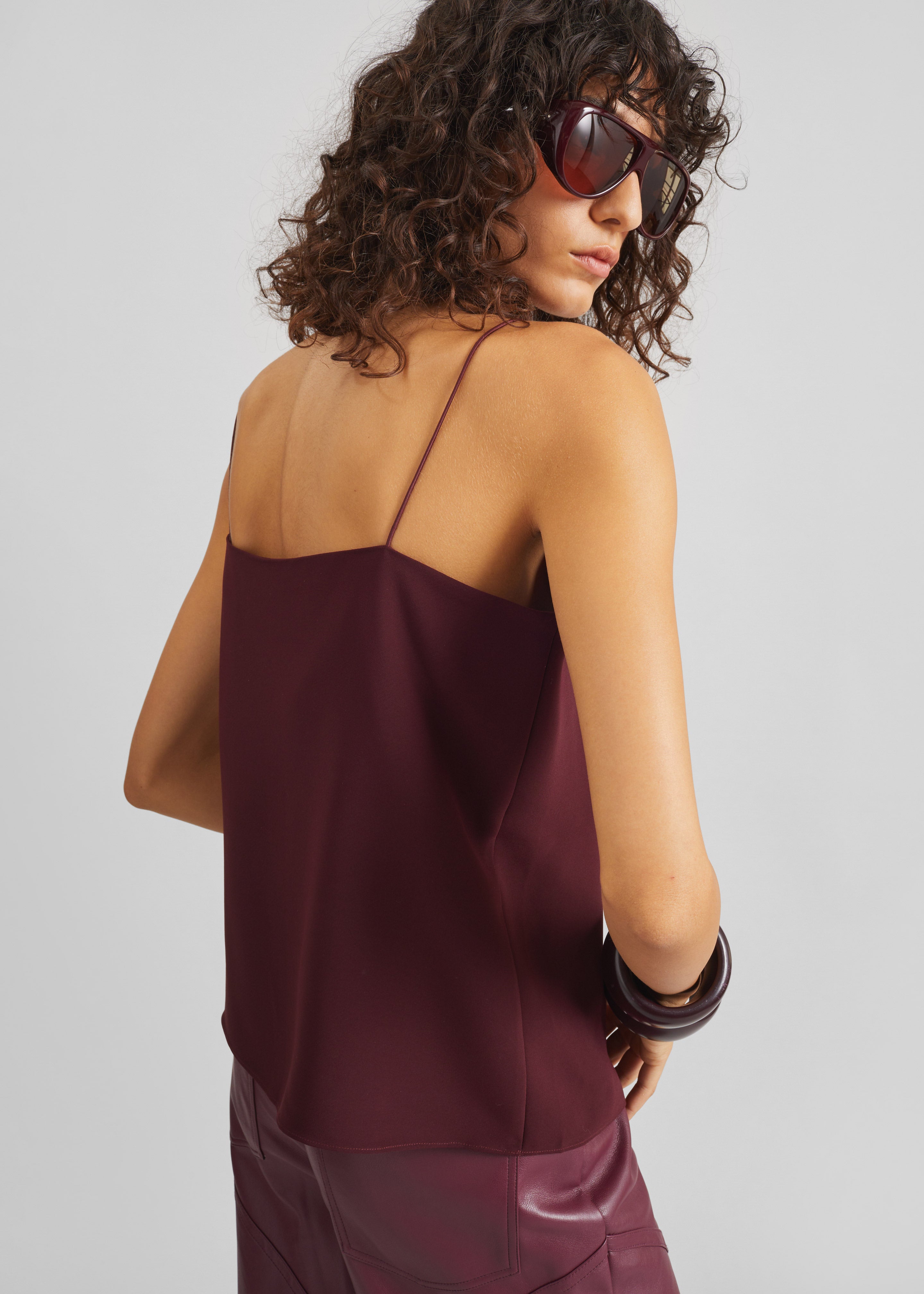 Narine Boxy Top - Burgundy - 5