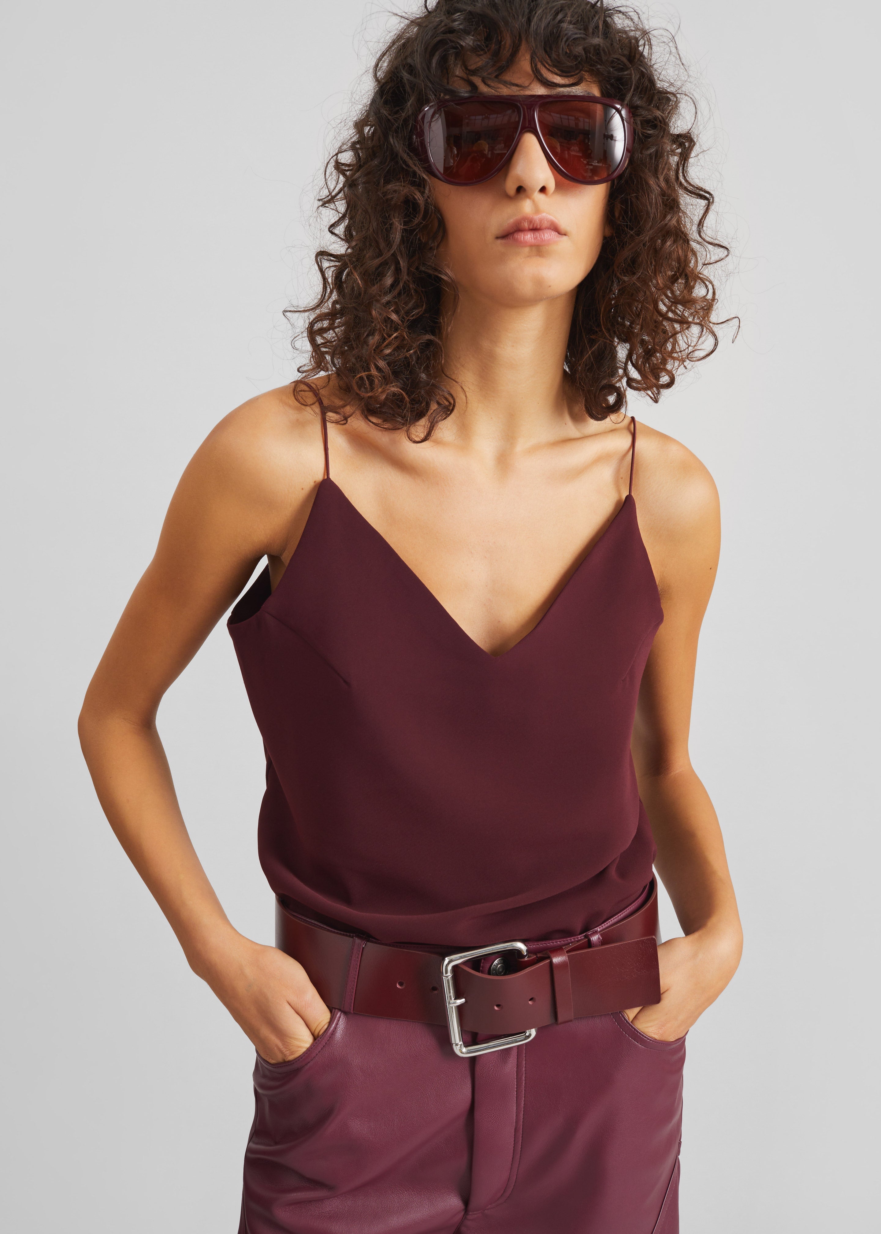 Narine Boxy Top - Burgundy - 6