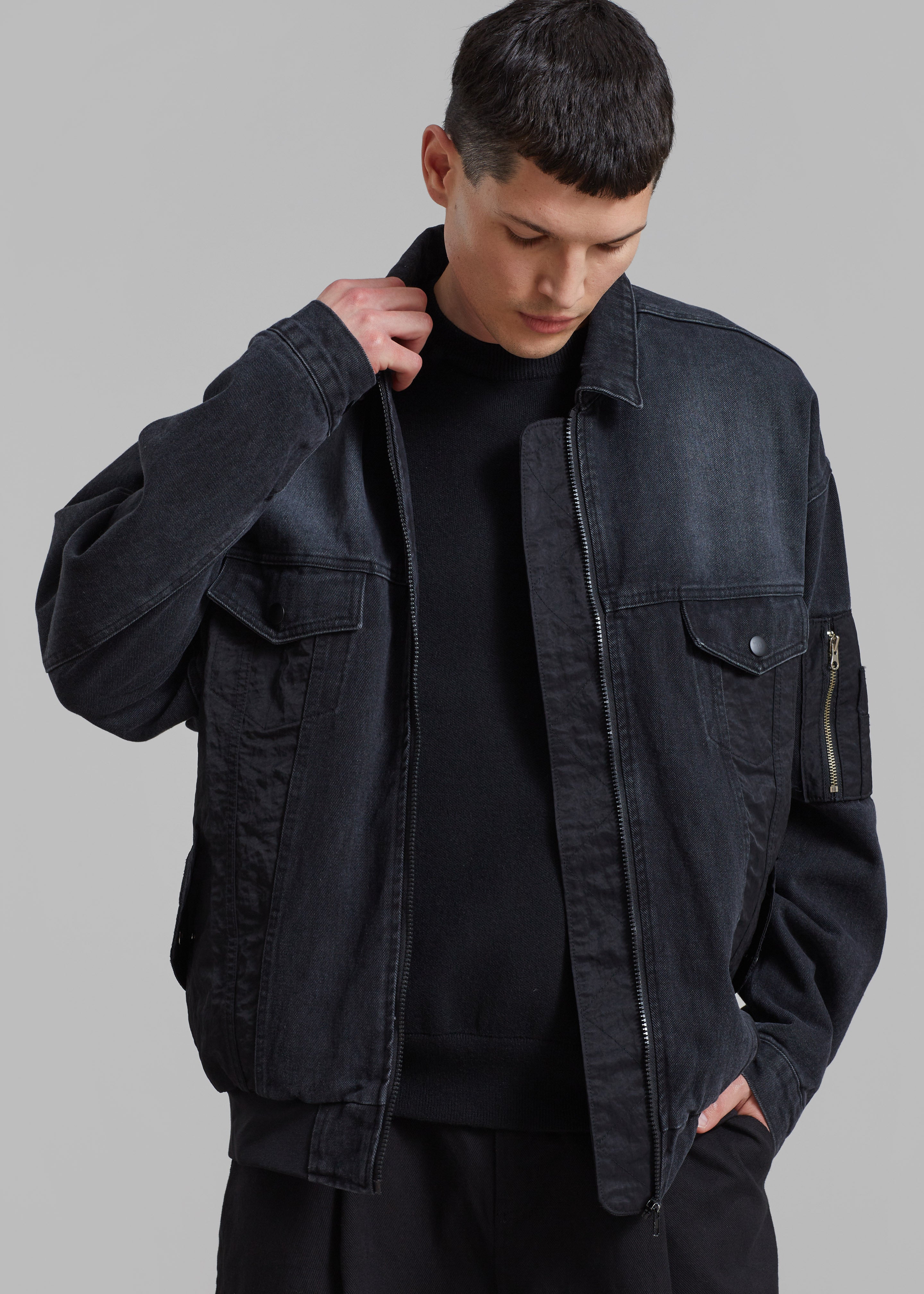 Nash Denim Jacket - Black - 5