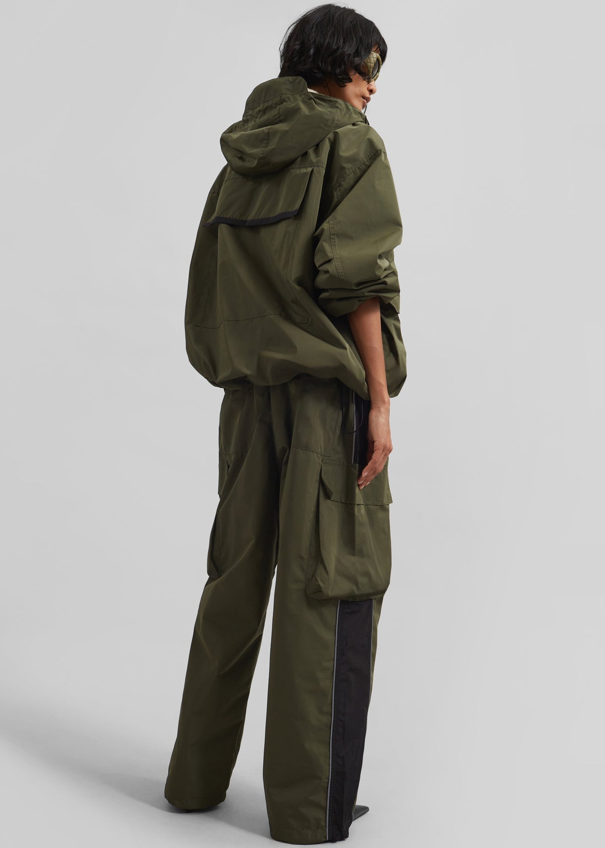 Navan Windbreaker Cargo Jacket - Khaki - 8