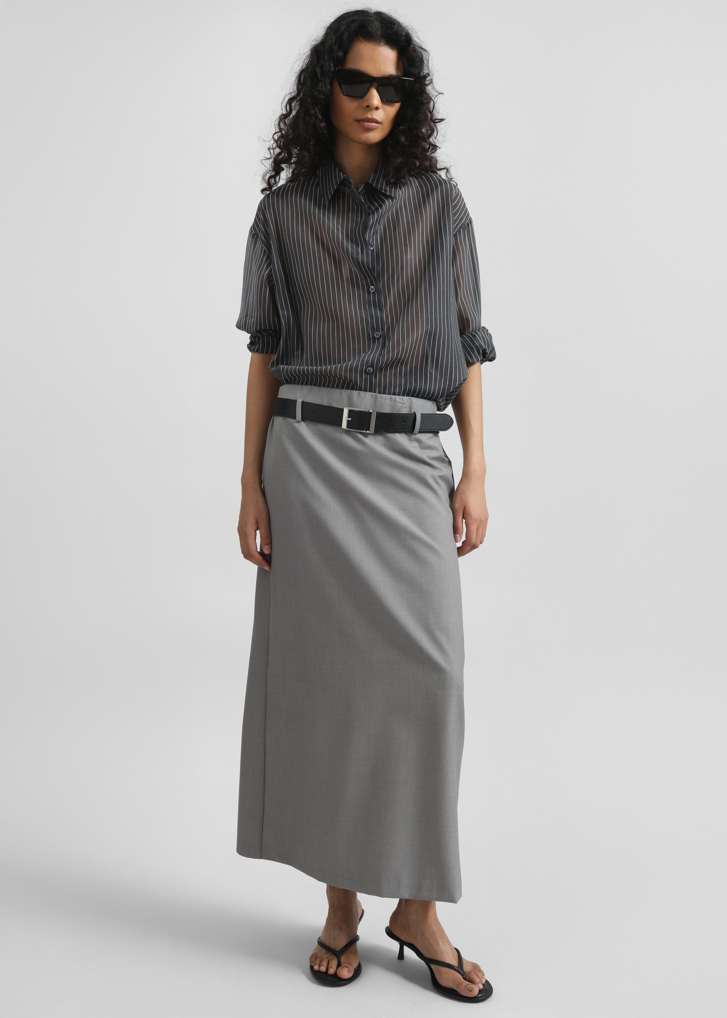 Neris Pencil Skirt - Grey - 3