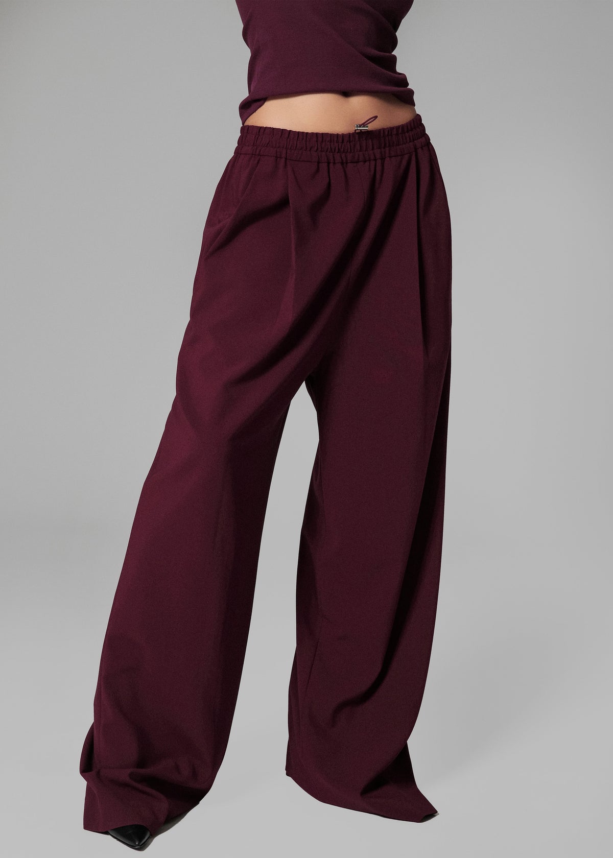 Neva Wide Trousers - Burgundy - 6