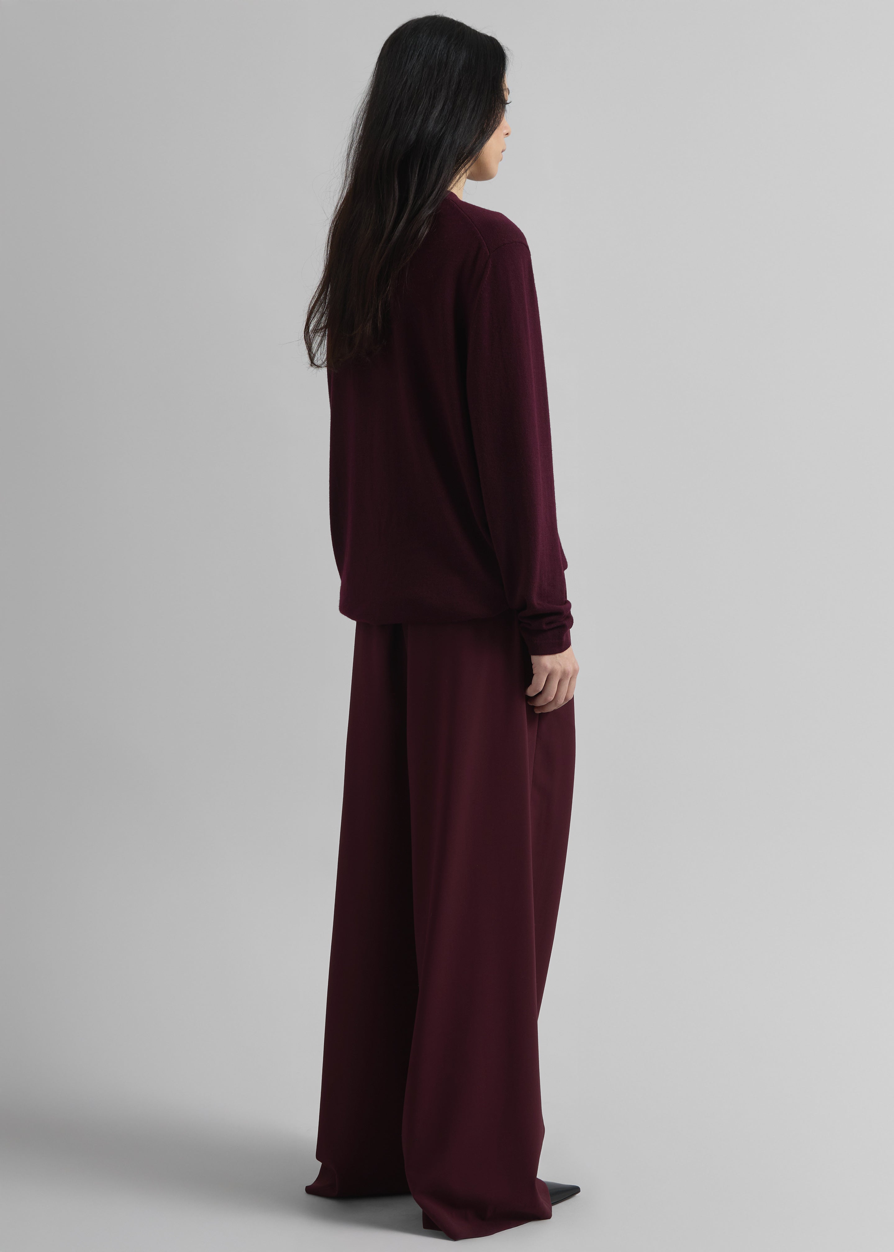 Neva Wide Trousers - Burgundy - 10