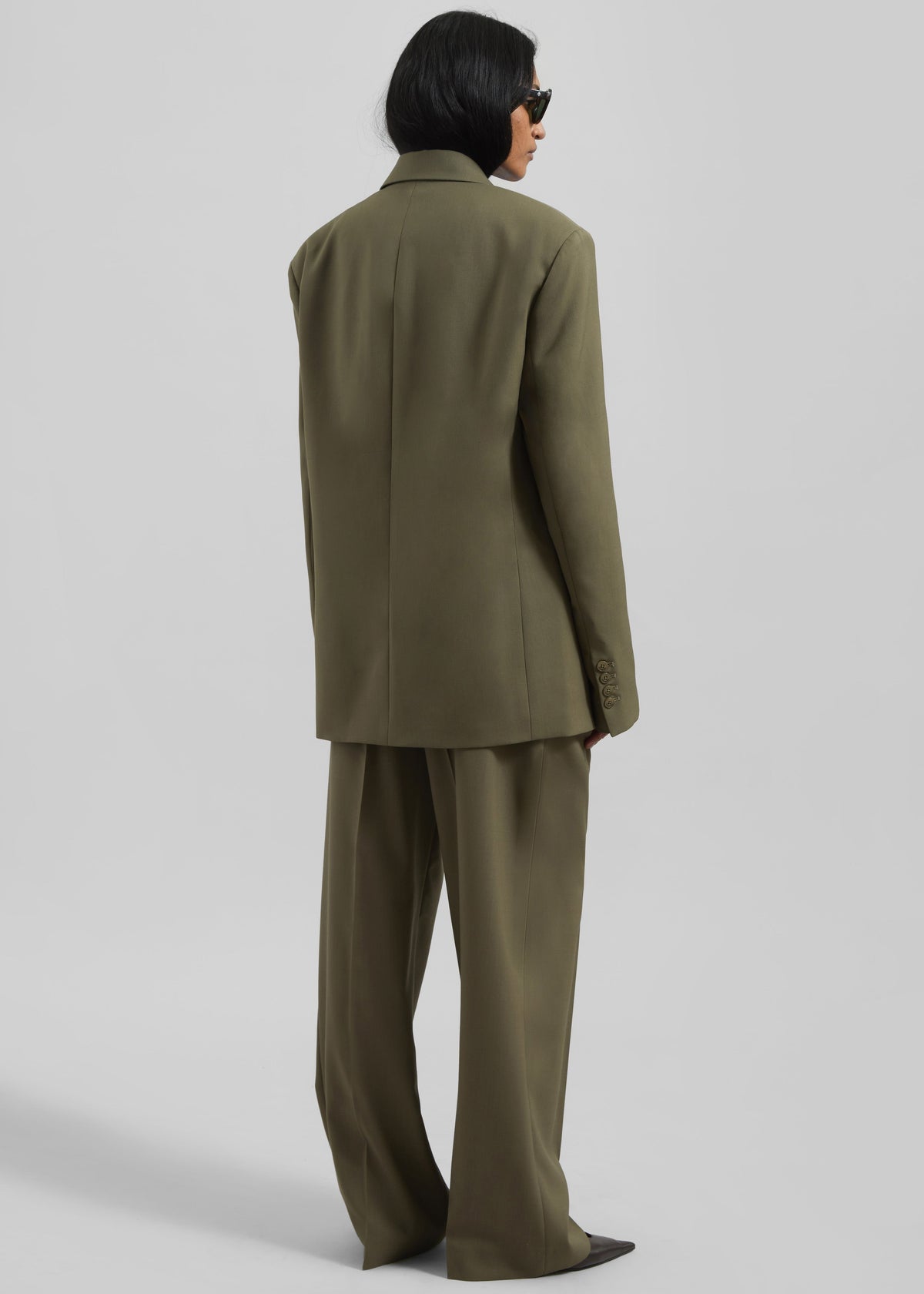 Newark Double Breasted Blazer - Khaki - 7