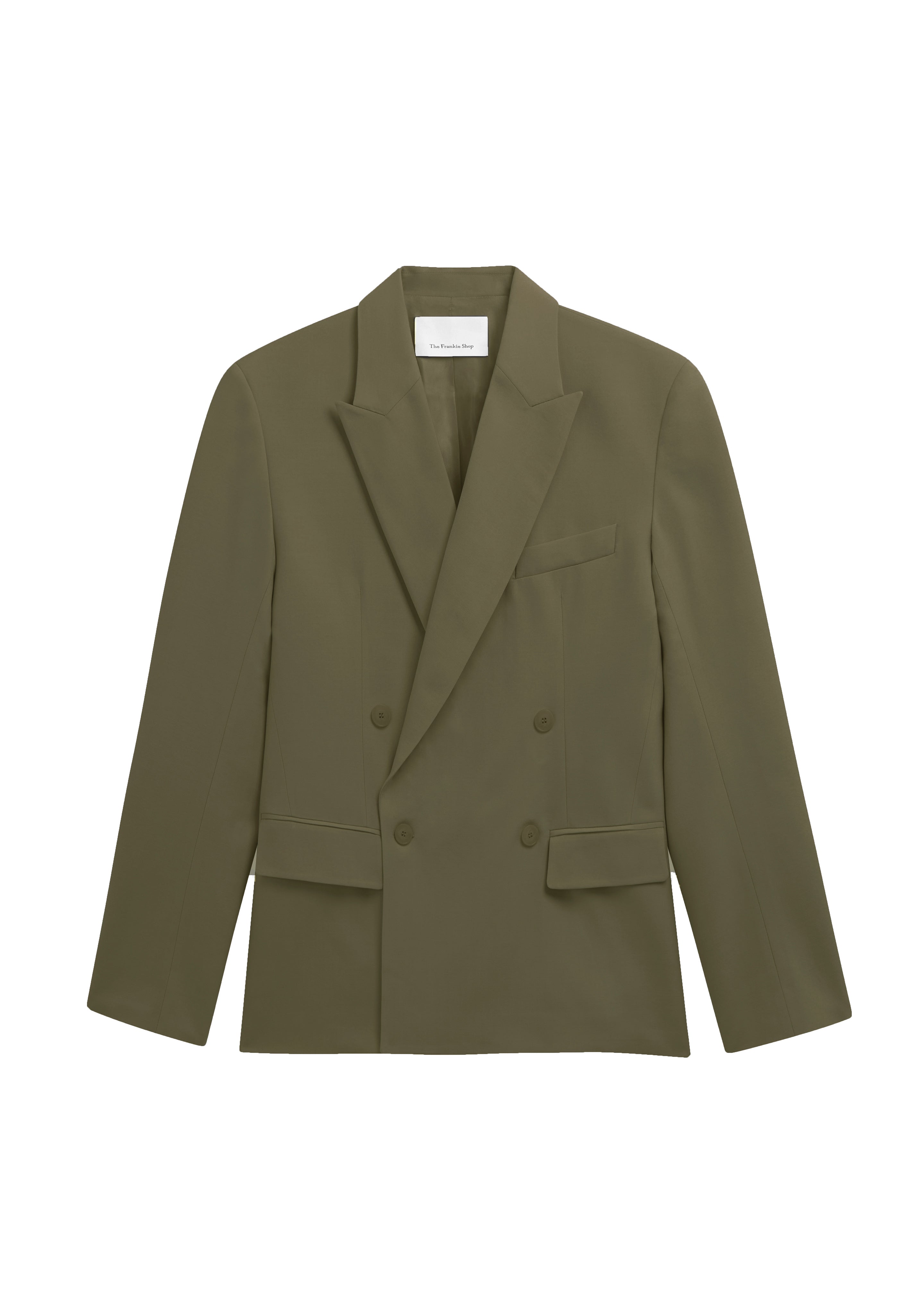 Newark Double Breasted Blazer - Khaki - 8
