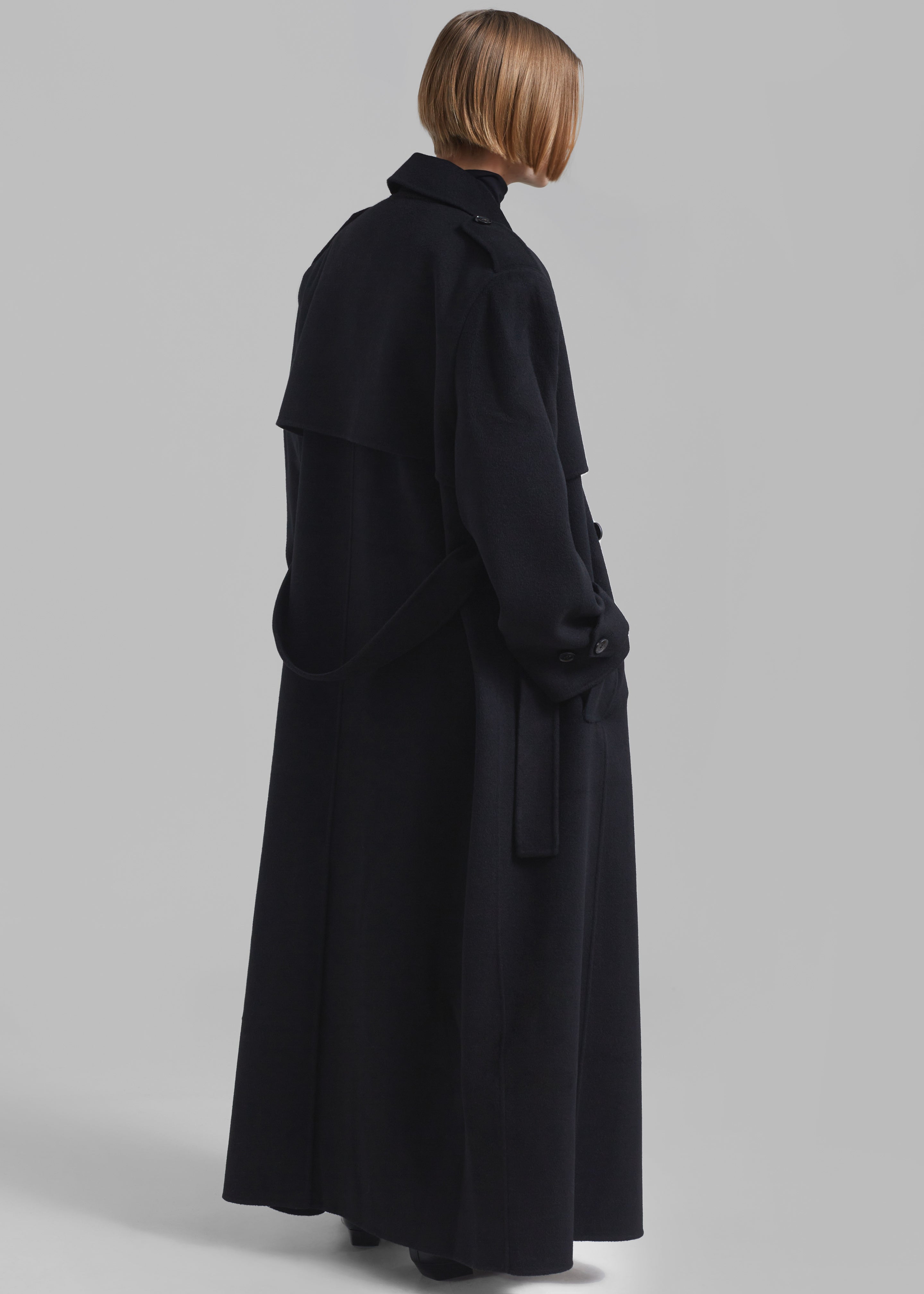 Nikola Padded Trench Coat - Black - 9