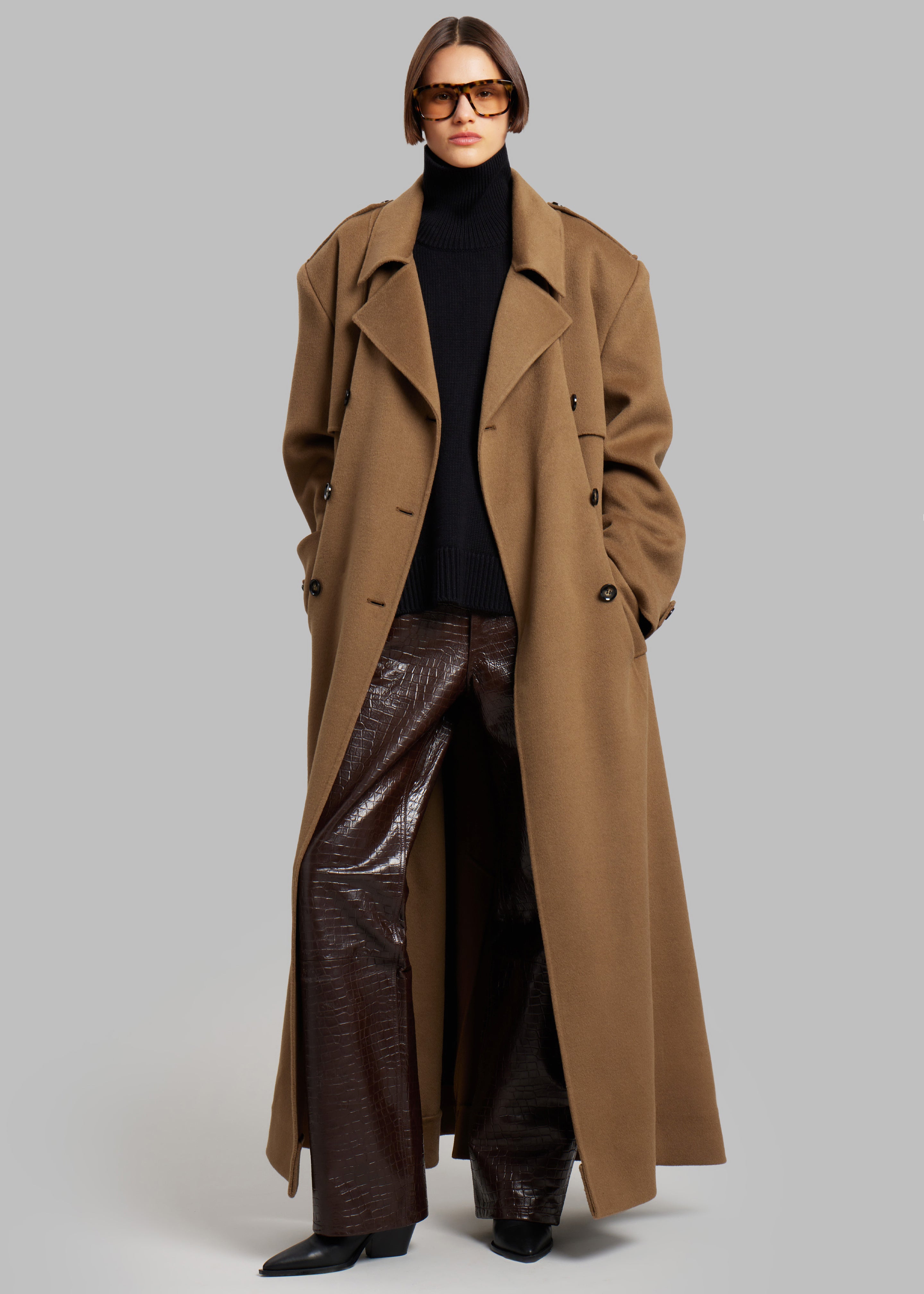 Nikola Padded Trench Coat - Camel – Frankie Shop Europe