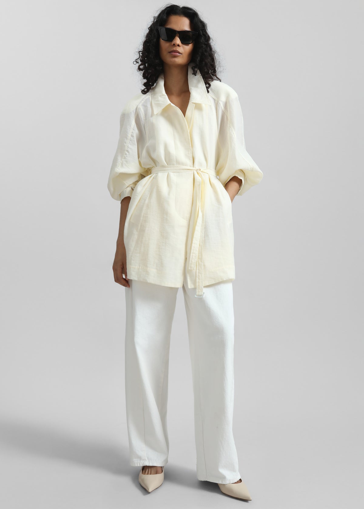 Noema Sheer Light Jacket - Ivory - 2