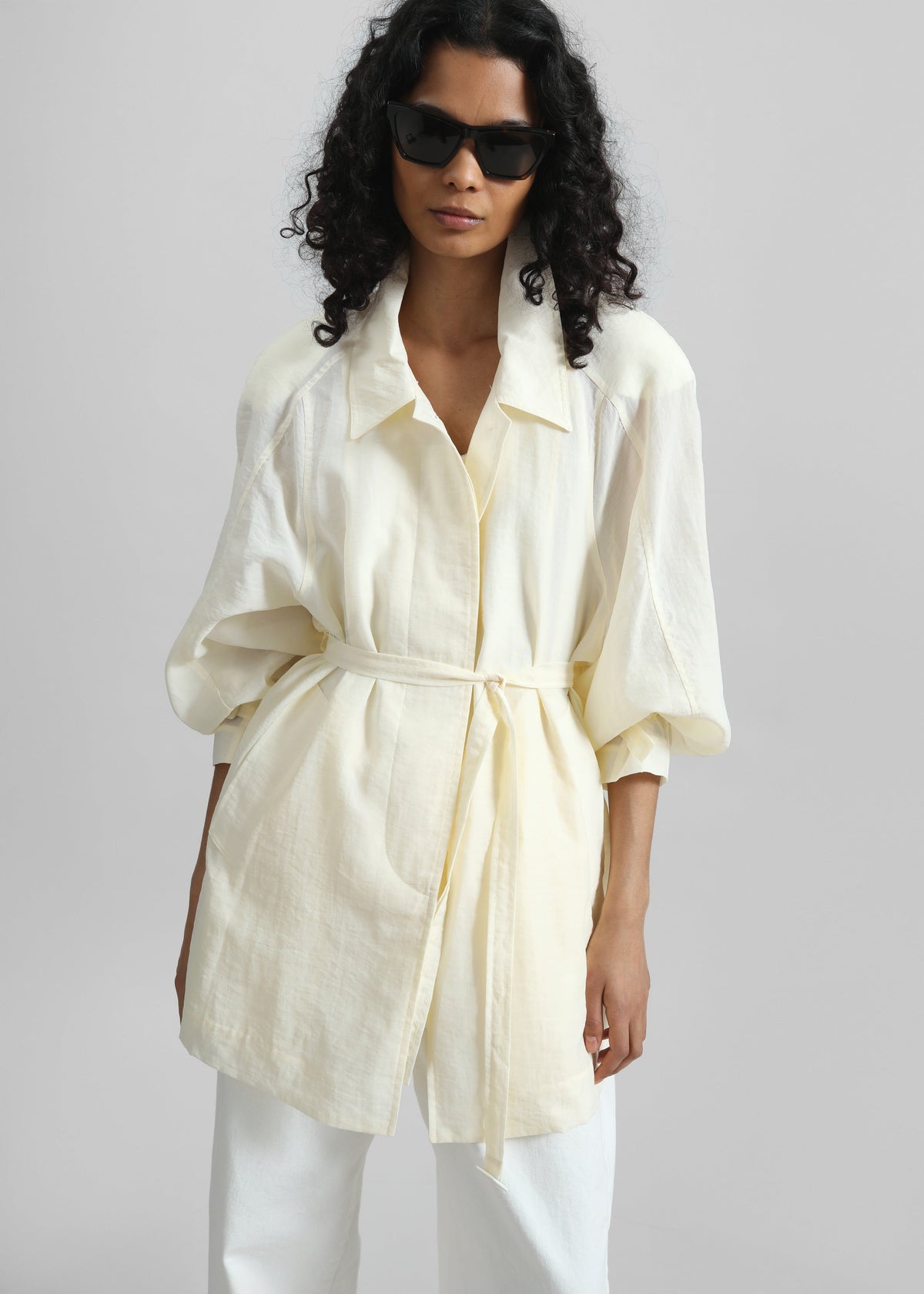 Noema Sheer Light Jacket - Ivory - 1