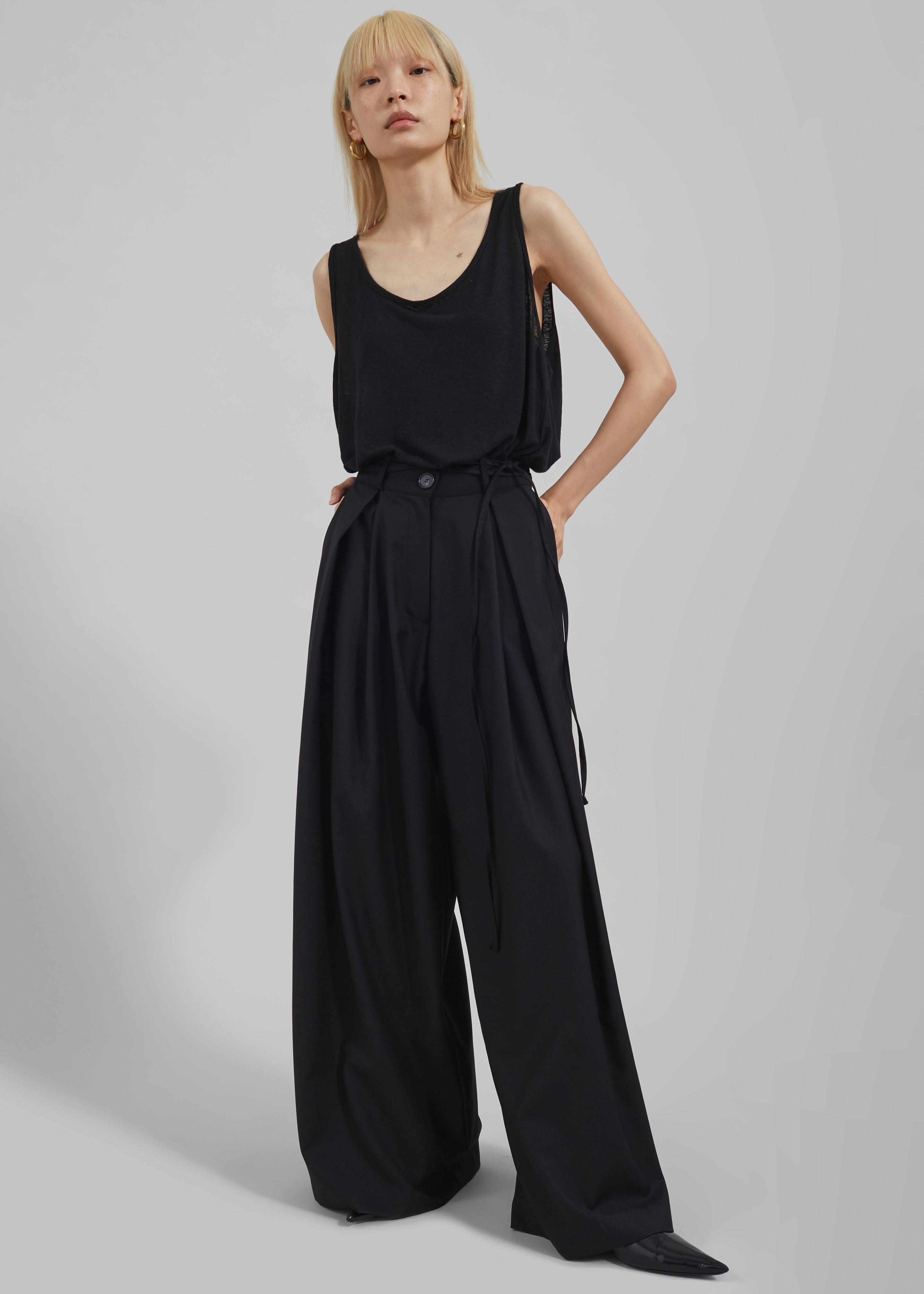 Noor Wide Pants - Black - 2