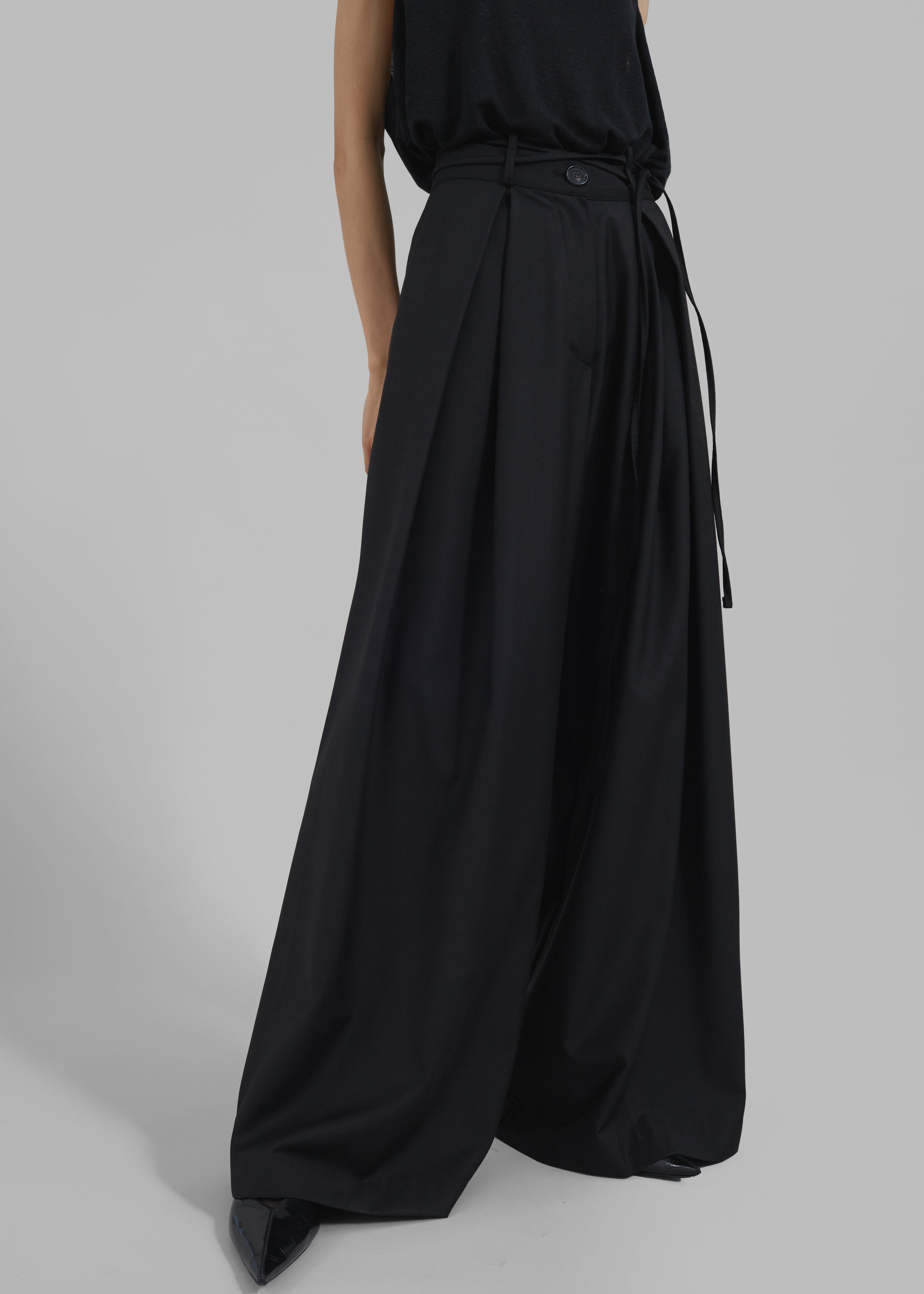 Noor Wide Pants - Black - 4