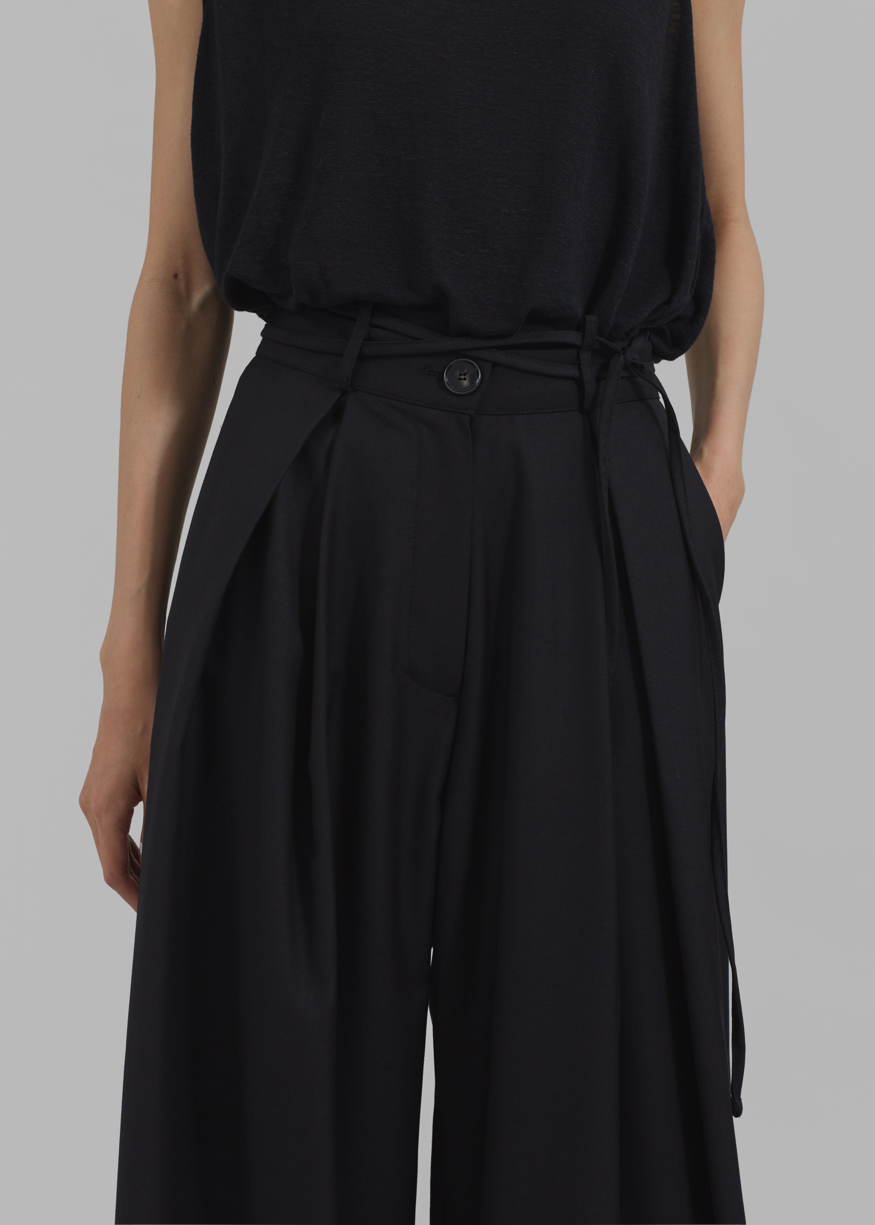 Noor Wide Pants - Black - 3