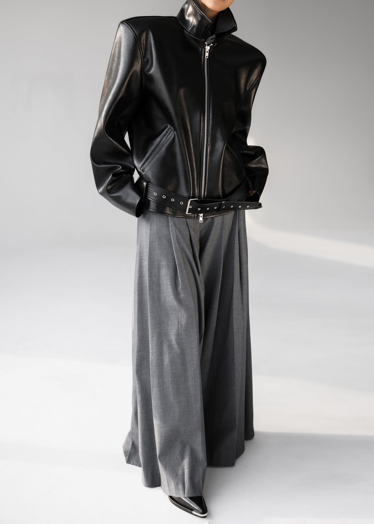 Norbury Faux Leather Jacket - Black - 6