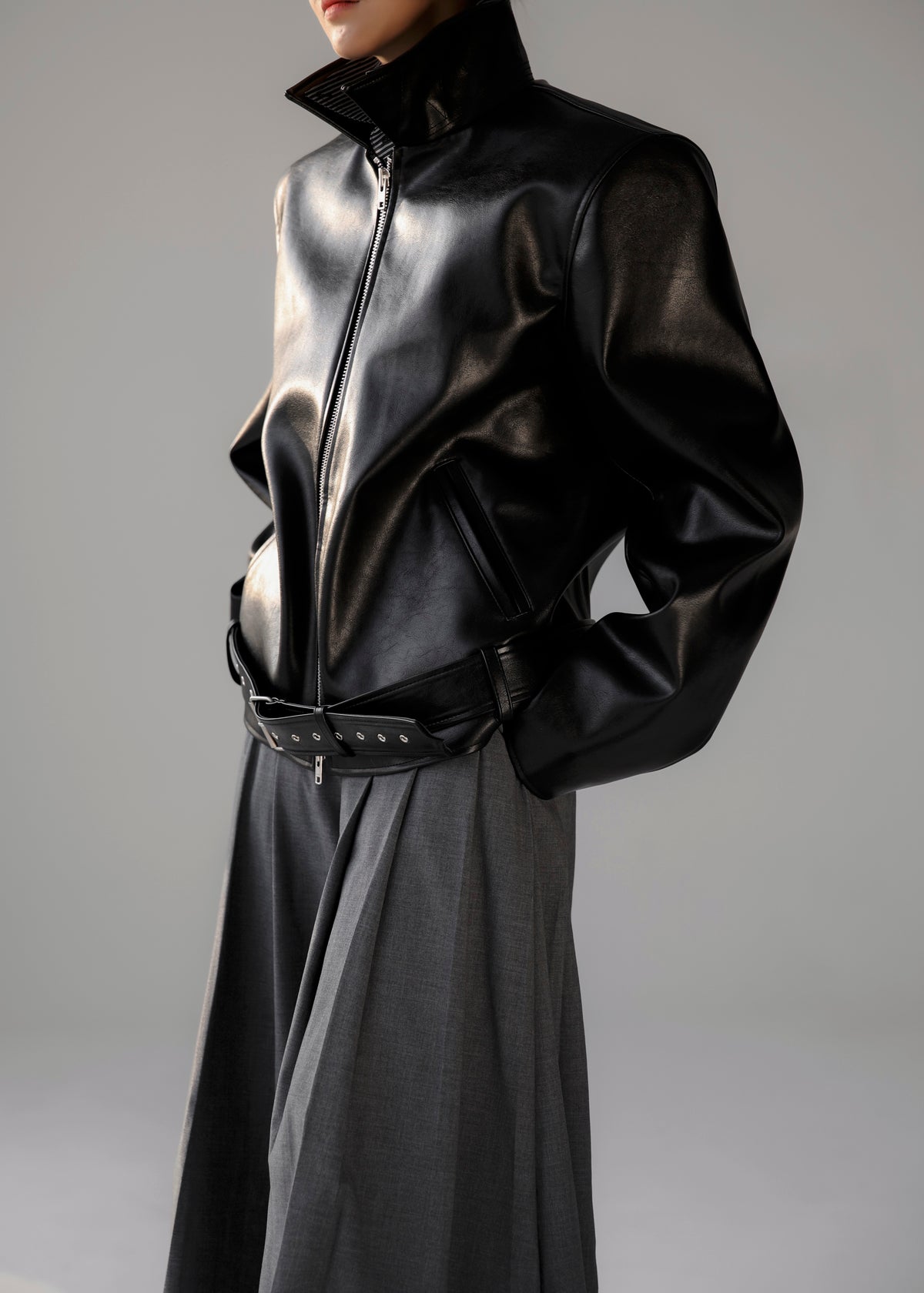 Norbury Faux Leather Jacket - Black - 2