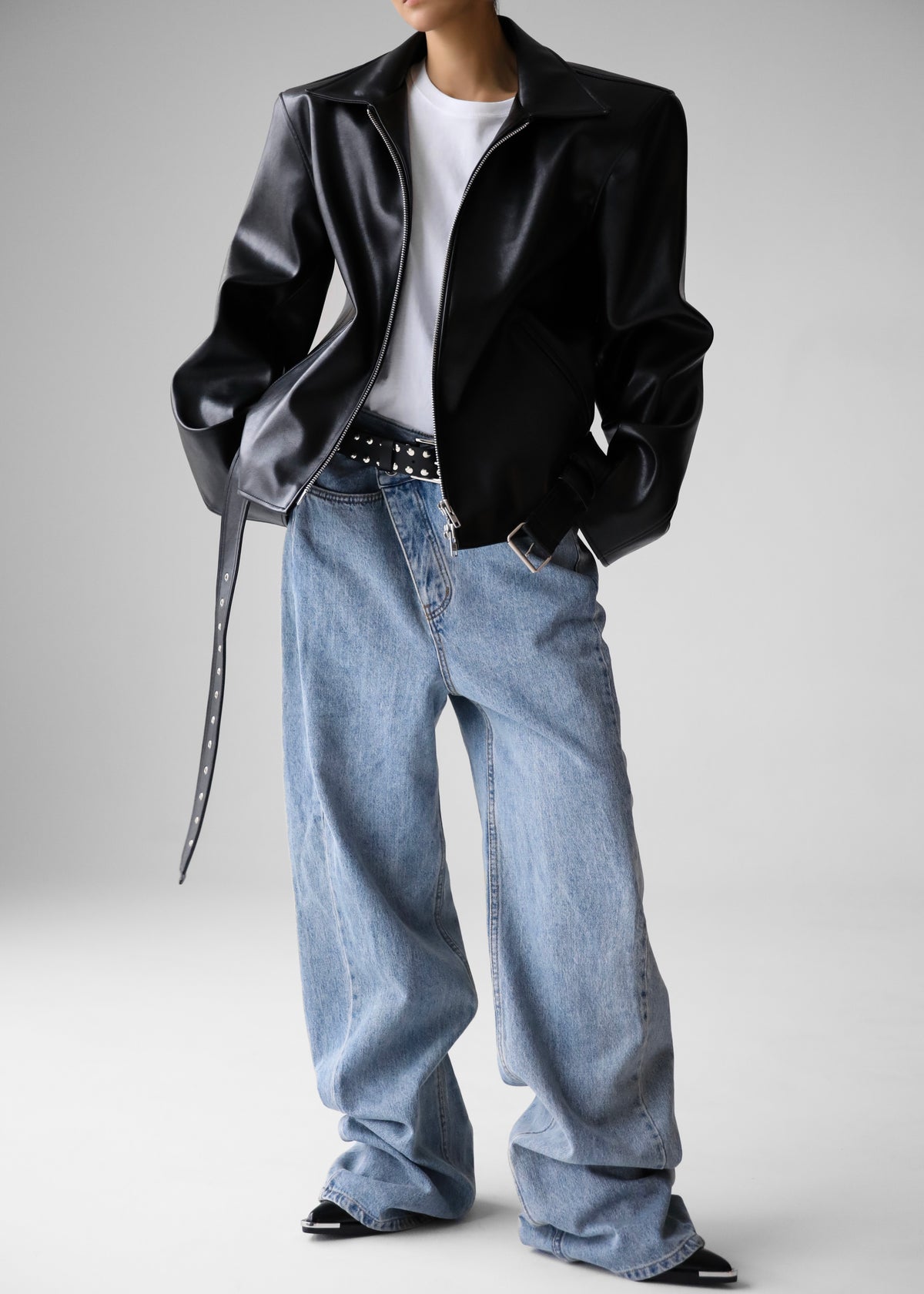 Norbury Faux Leather Jacket - Black - 4