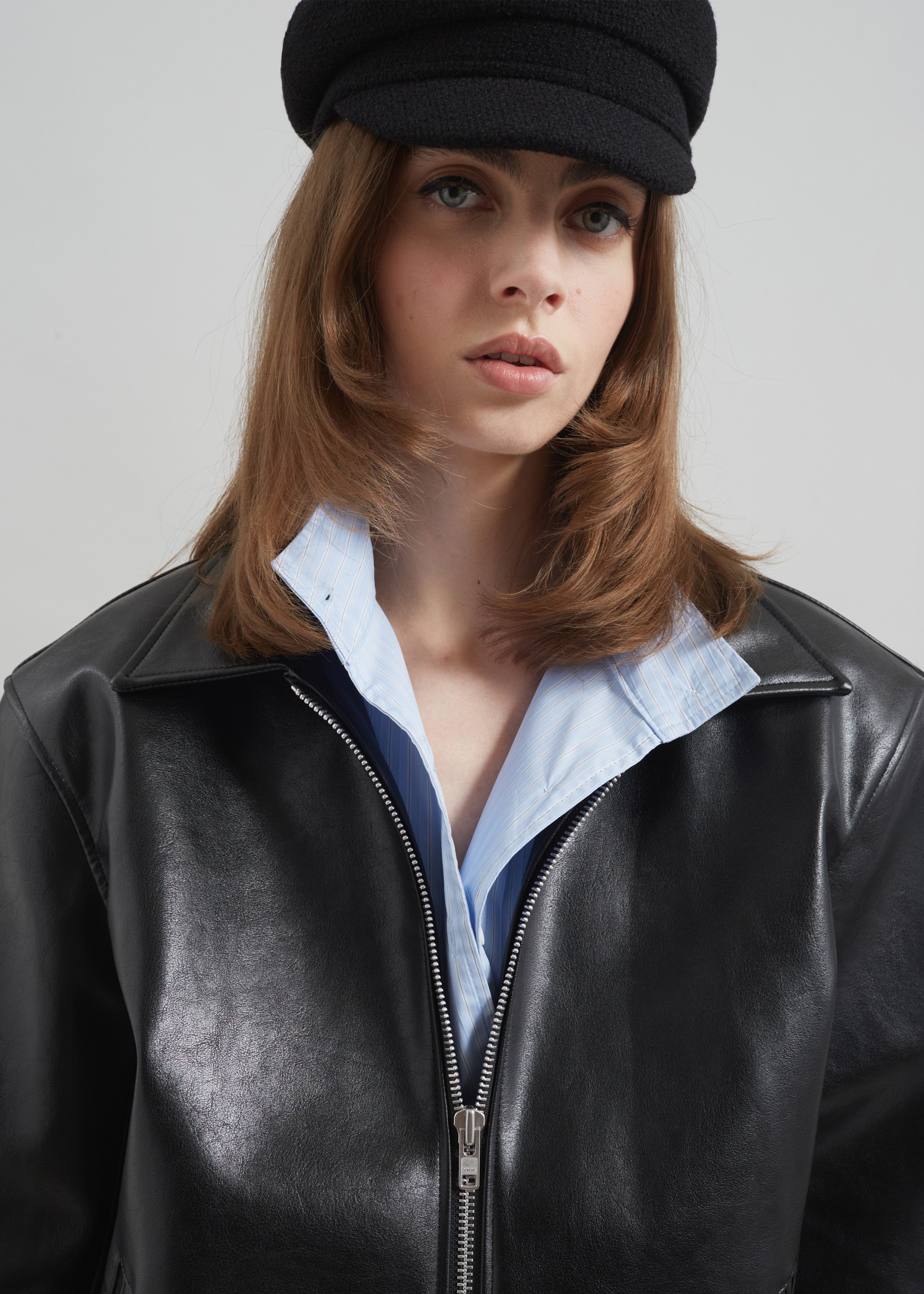 Norbury Faux Leather Jacket - Black - 3
