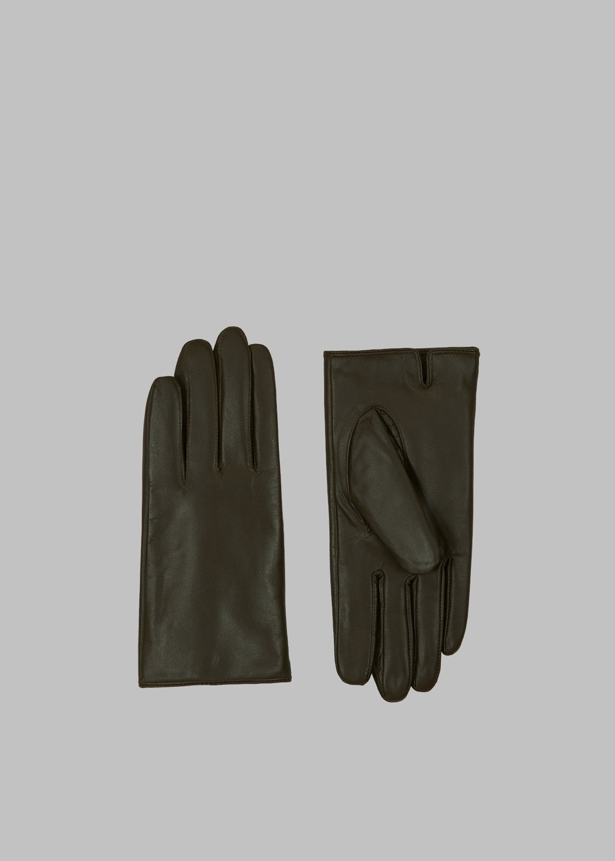 Norsjo Short Leather Gloves - Dark Olive - 1