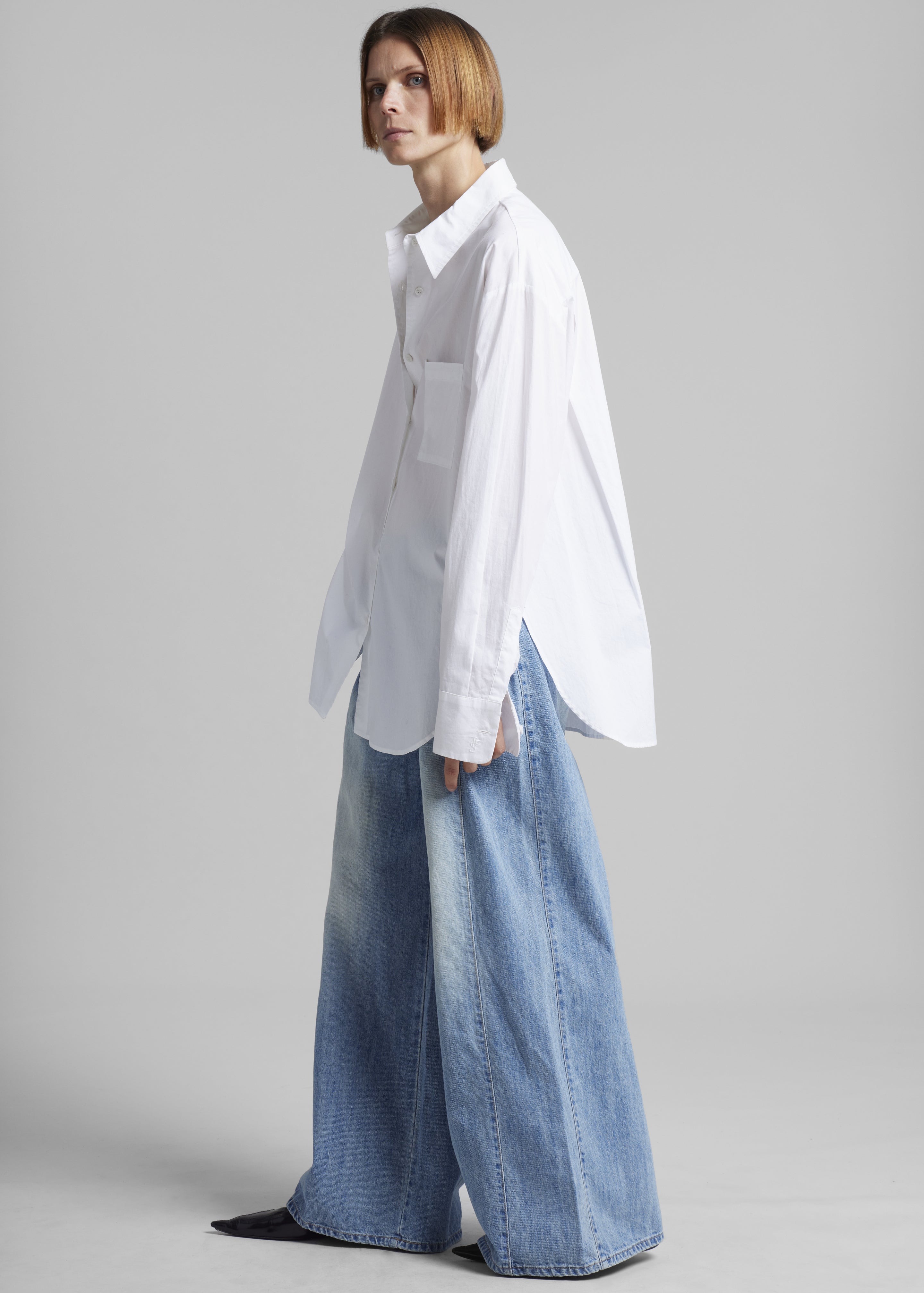 Oakley Wide Leg Jeans - Blue Wash - 3