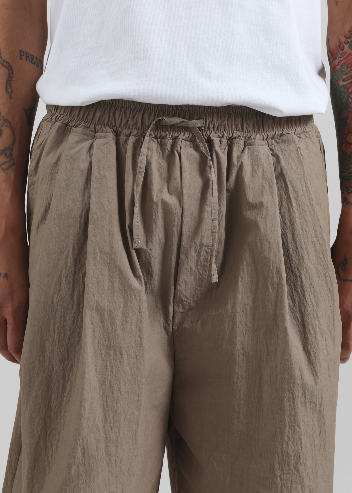 Ohio Crinkled Poplin Pants - Taupe - 3
