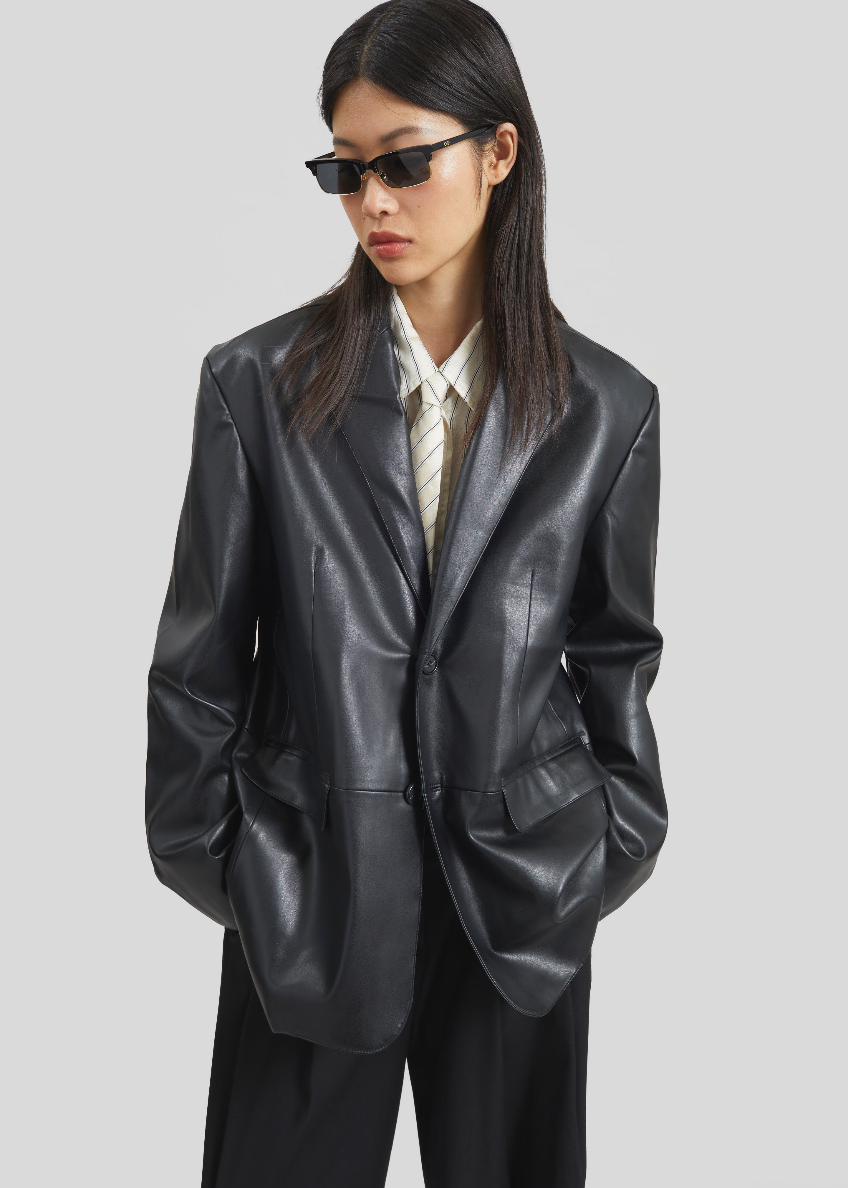 Olympia Blazer - Black – The Frankie Shop Europe