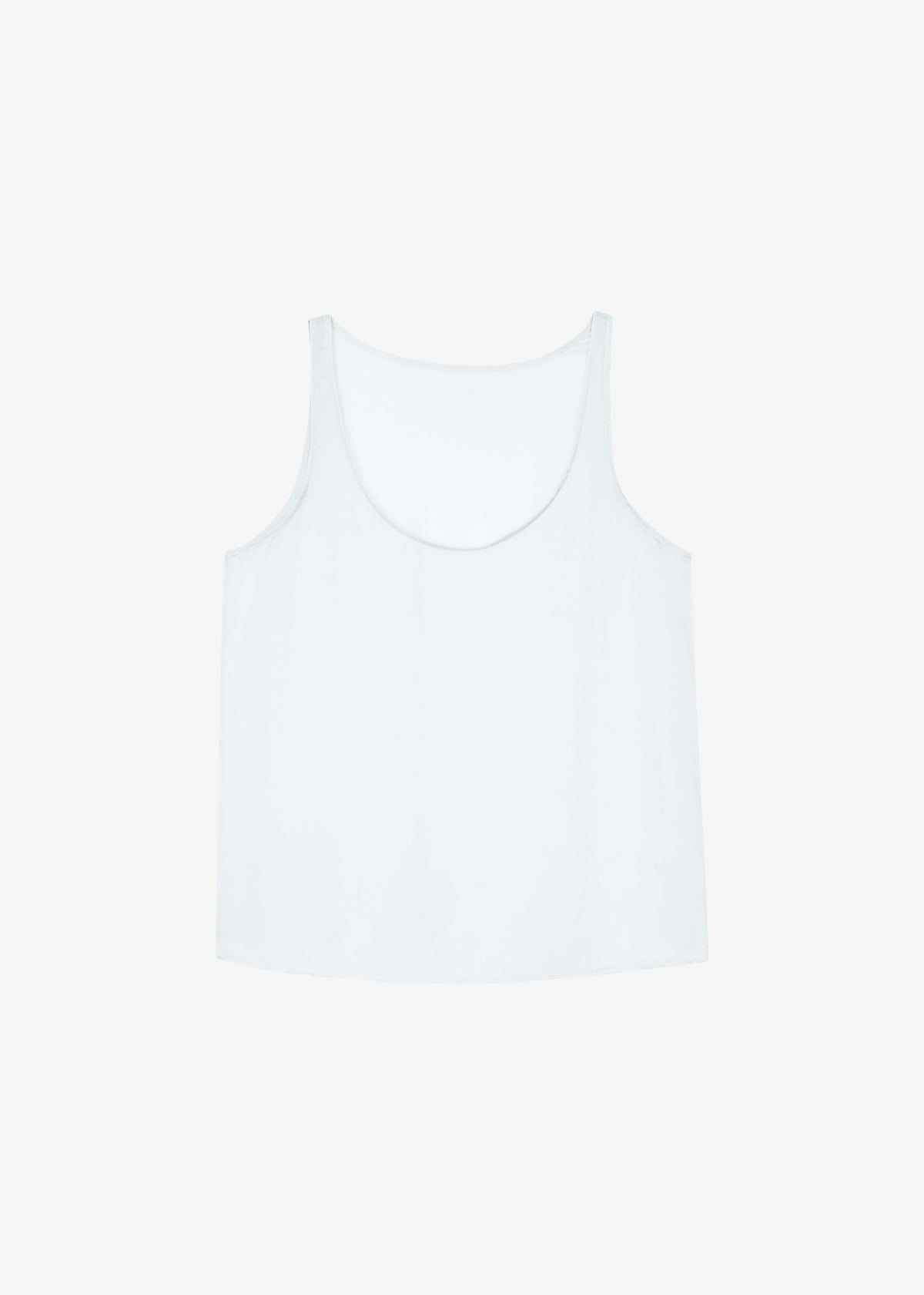 Oria Sheer Silk Chiffon Tank - Pale Blue - 7