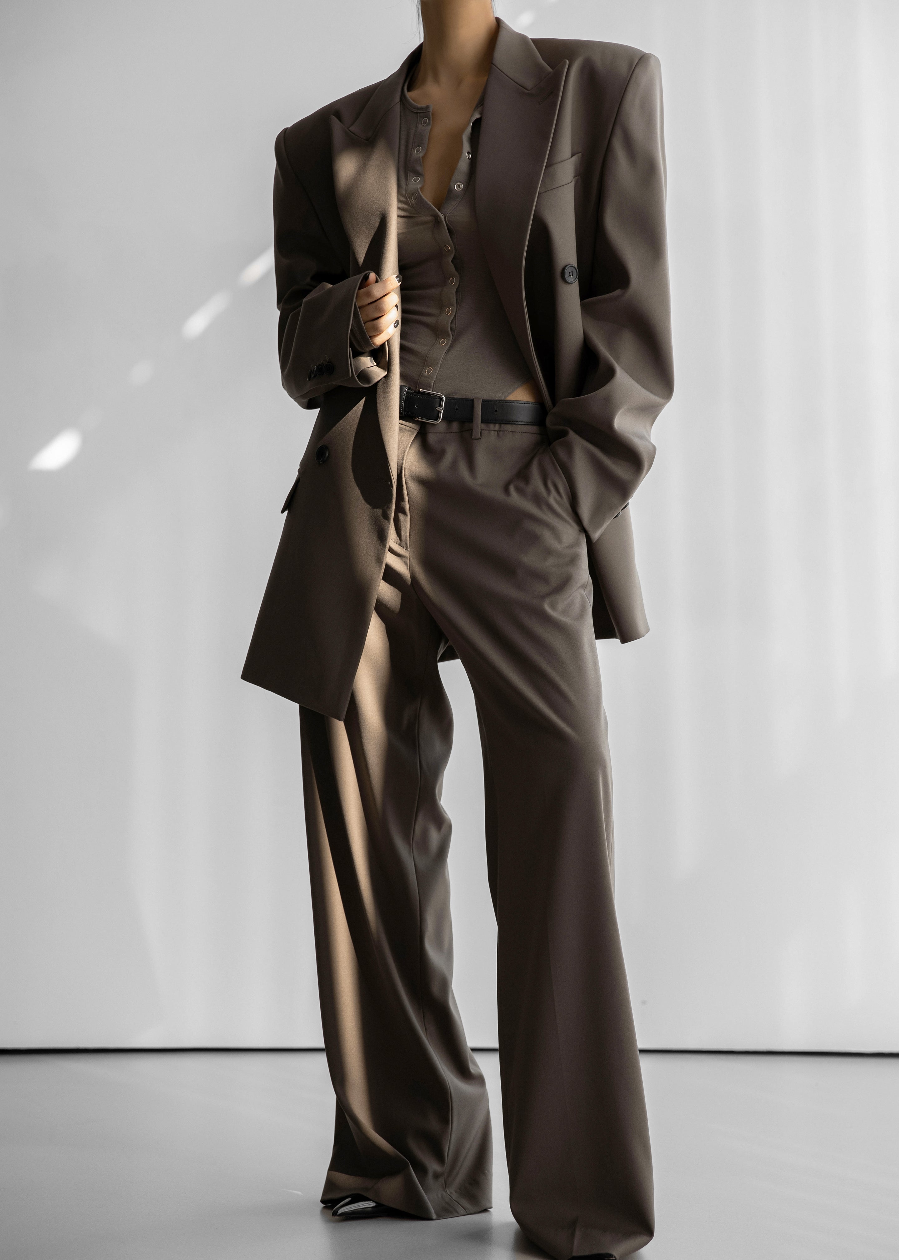 Pallen Wide Trousers - Brown - 9