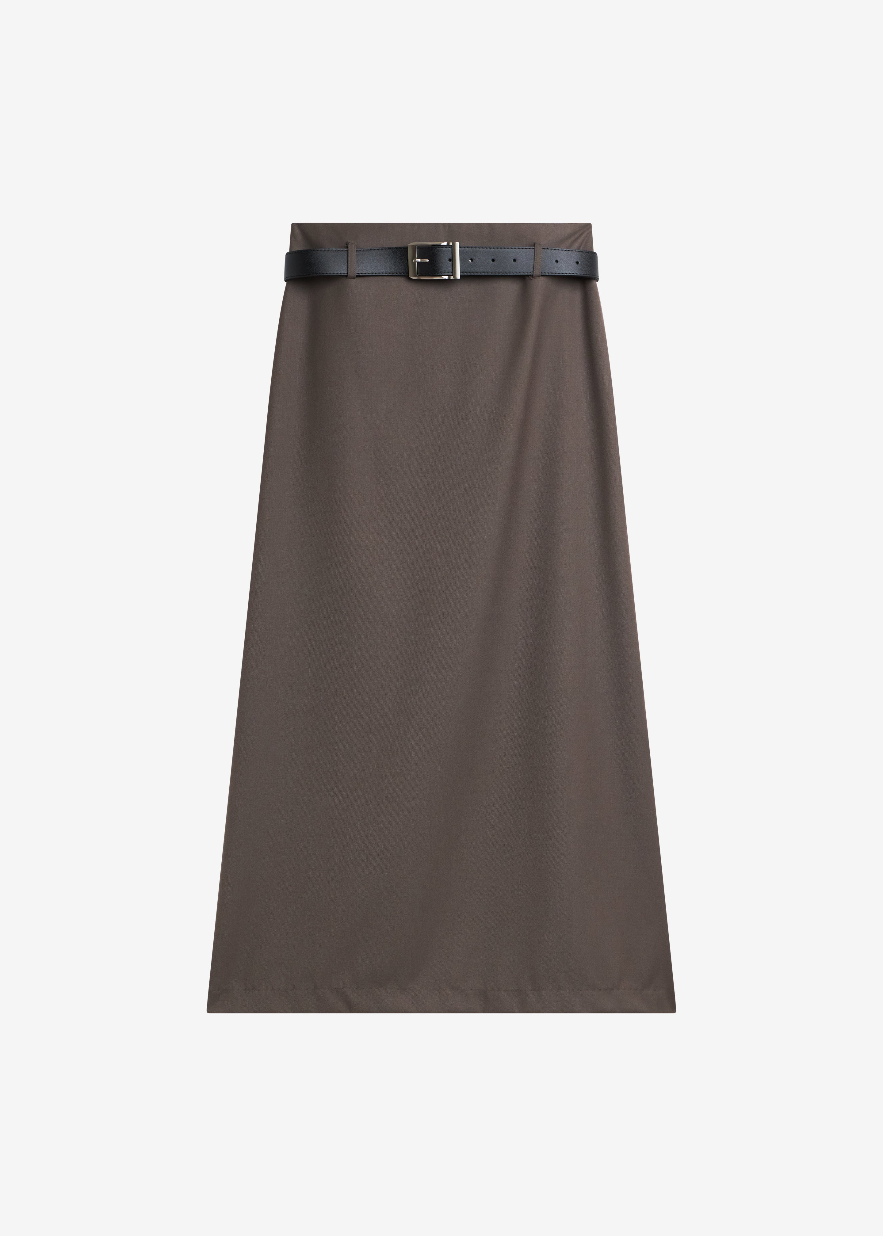 Palmela Belted Pencil Skirt - Dark Taupe - 7