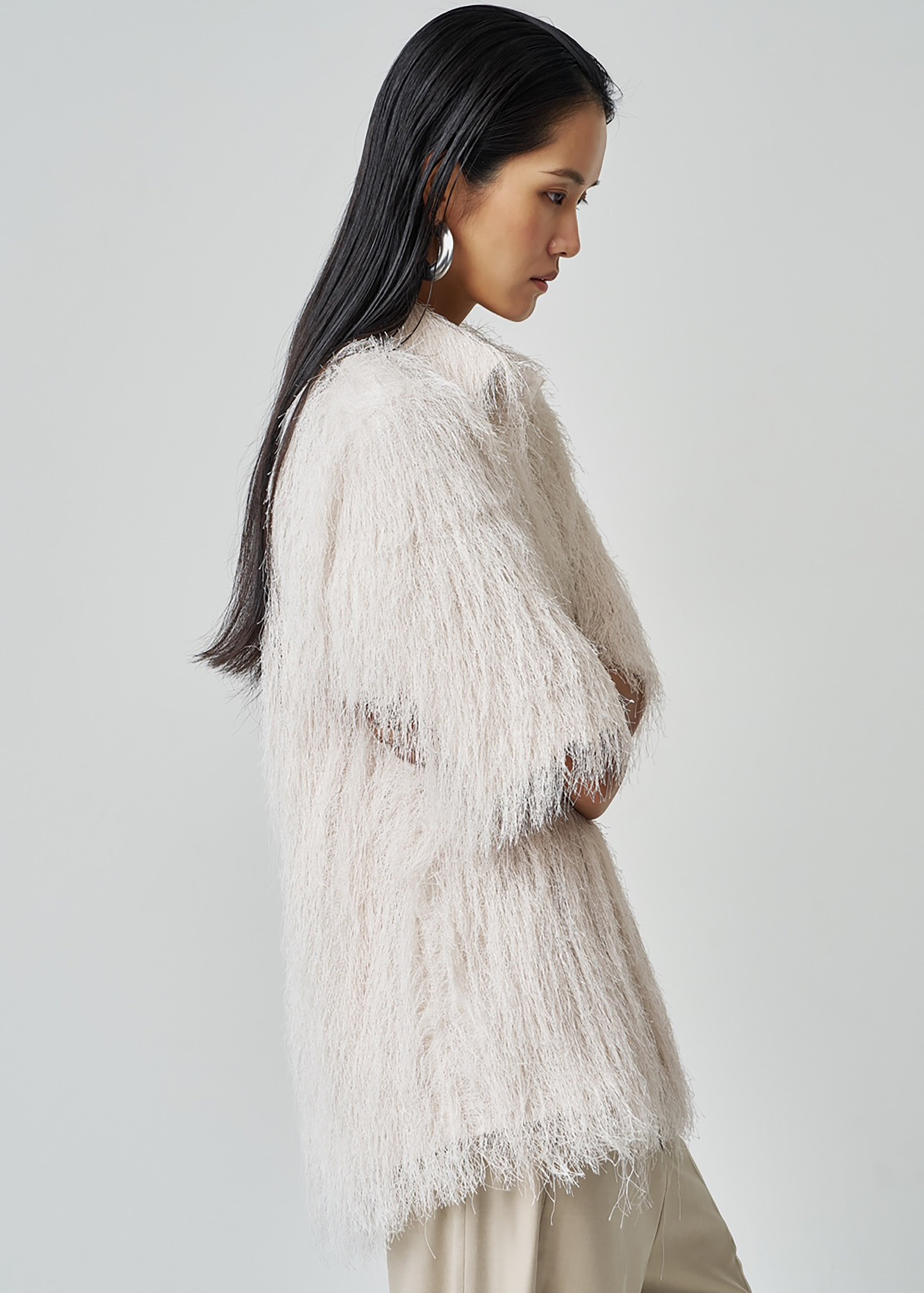 Paolina Fringed Shirt - White - 7