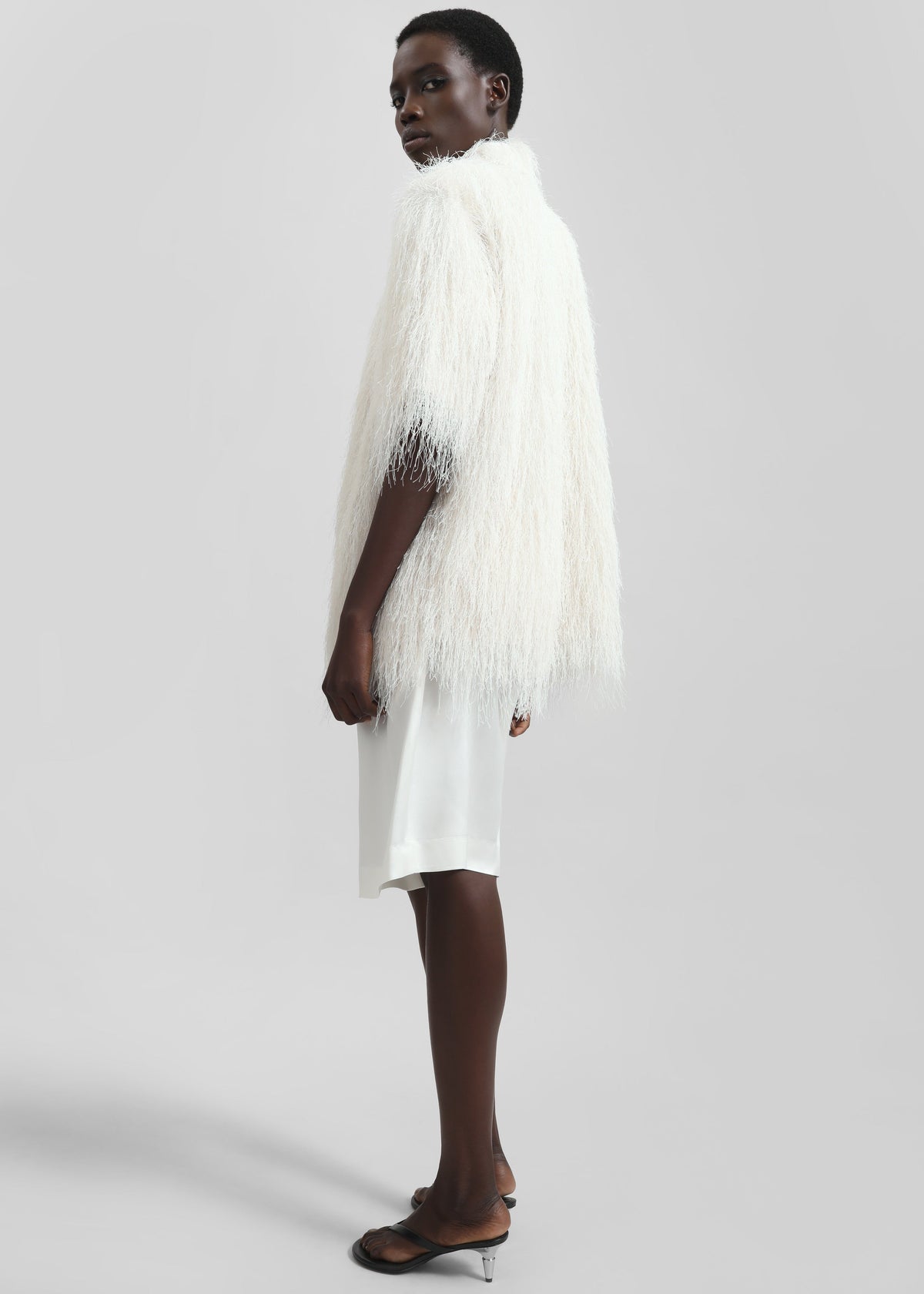 Paolina Fringed Shirt - White - 5